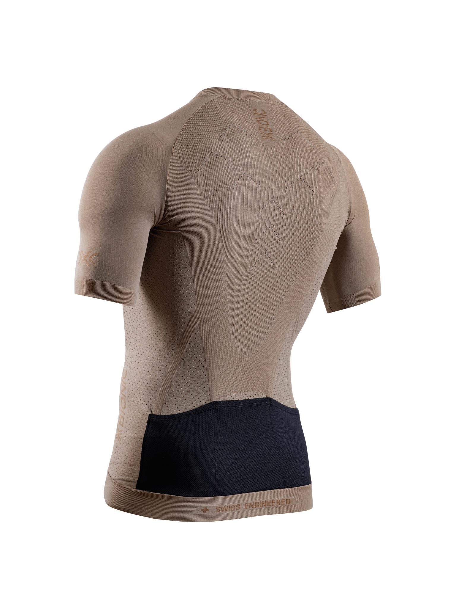 X-BIONIC XCEED RIDE JERSEY SS MEN - Sand Dark Sand - Zip Shirts - 12 of 26