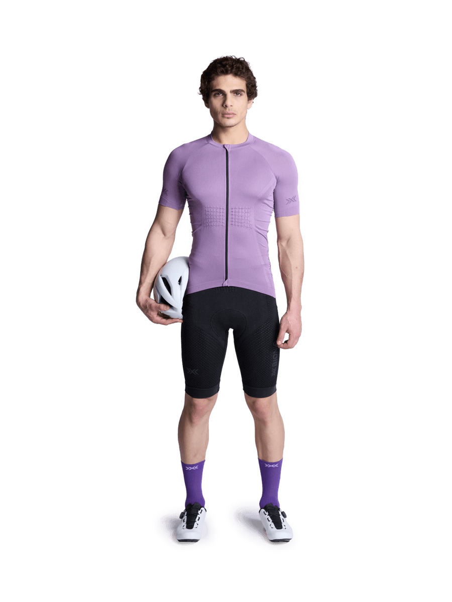 X-BIONIC XCEED RIDE JERSEY SS MEN - Heather Lavender Night - Zip Shirts - 14 of 26