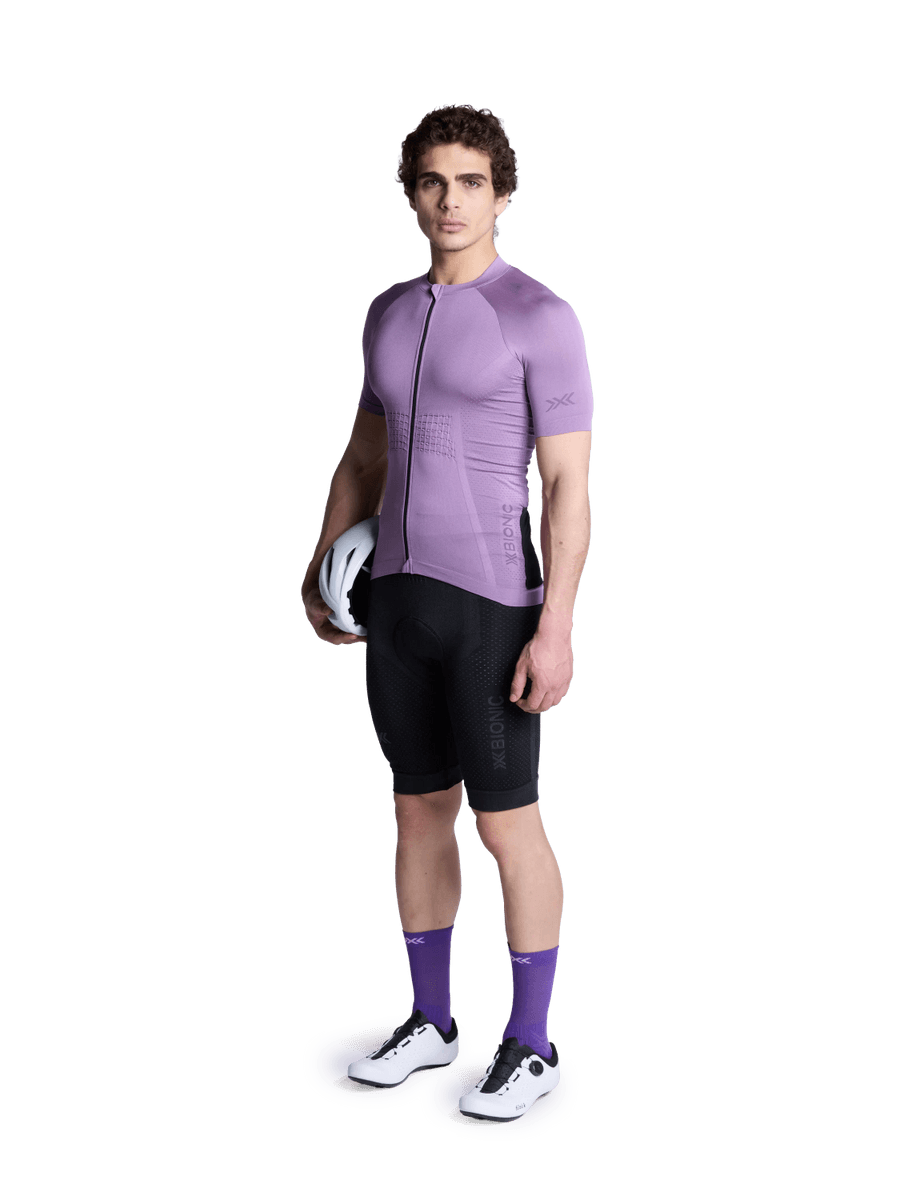 X-BIONIC XCEED RIDE JERSEY SS MEN - Heather Lavender Night - Zip Shirts - 15 of 26