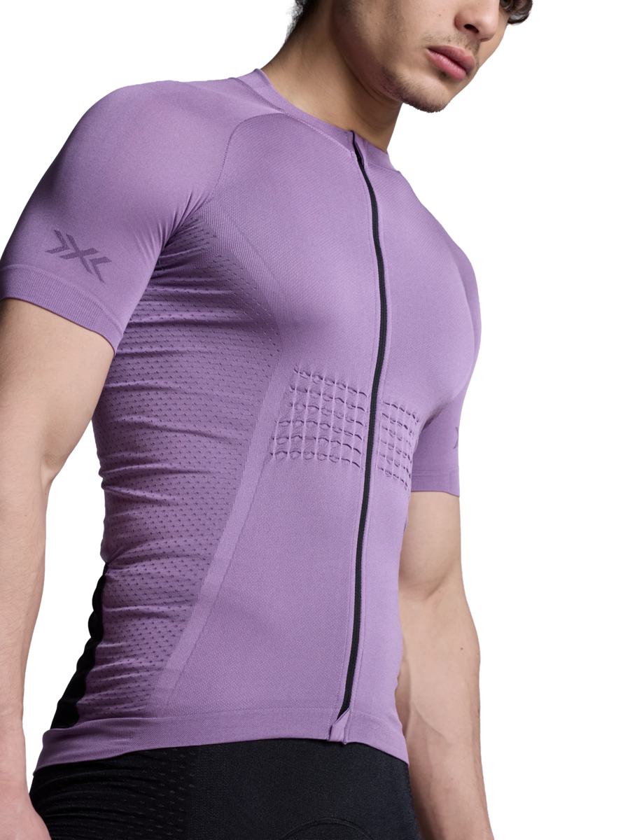X-BIONIC XCEED RIDE JERSEY SS MEN - Heather Lavender Night - Zip Shirts - 17 of 26