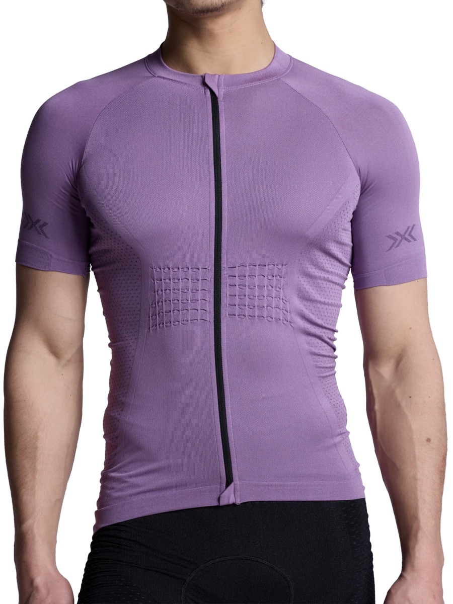 X-BIONIC XCEED RIDE JERSEY SS MEN - Heather Lavender Night - Zip Shirts - 18 of 26
