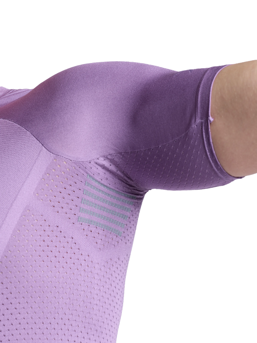 X-BIONIC XCEED RIDE JERSEY SS MEN - Heather Lavender Night - Zip Shirts - 19 of 26