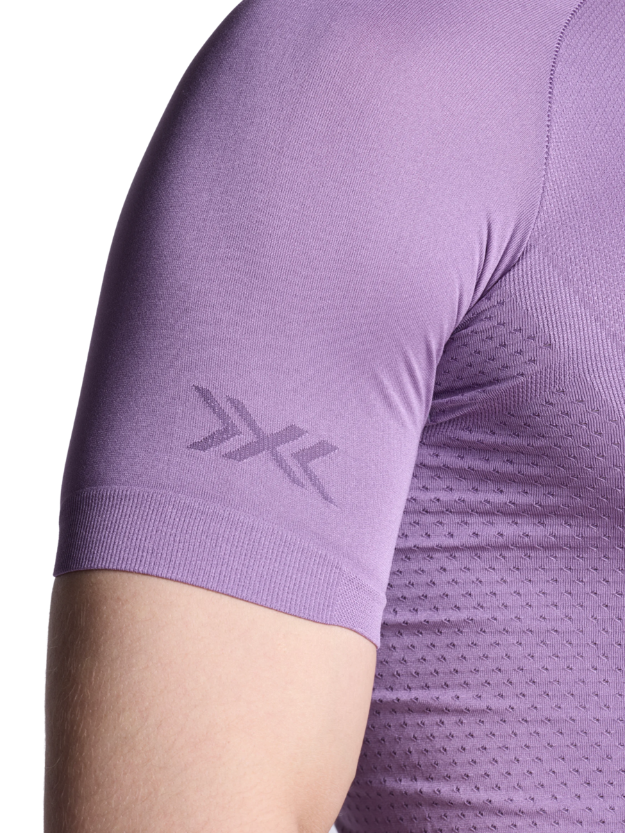 X-BIONIC XCEED RIDE JERSEY SS MEN - Heather Lavender Night - Zip Shirts - 23 of 26