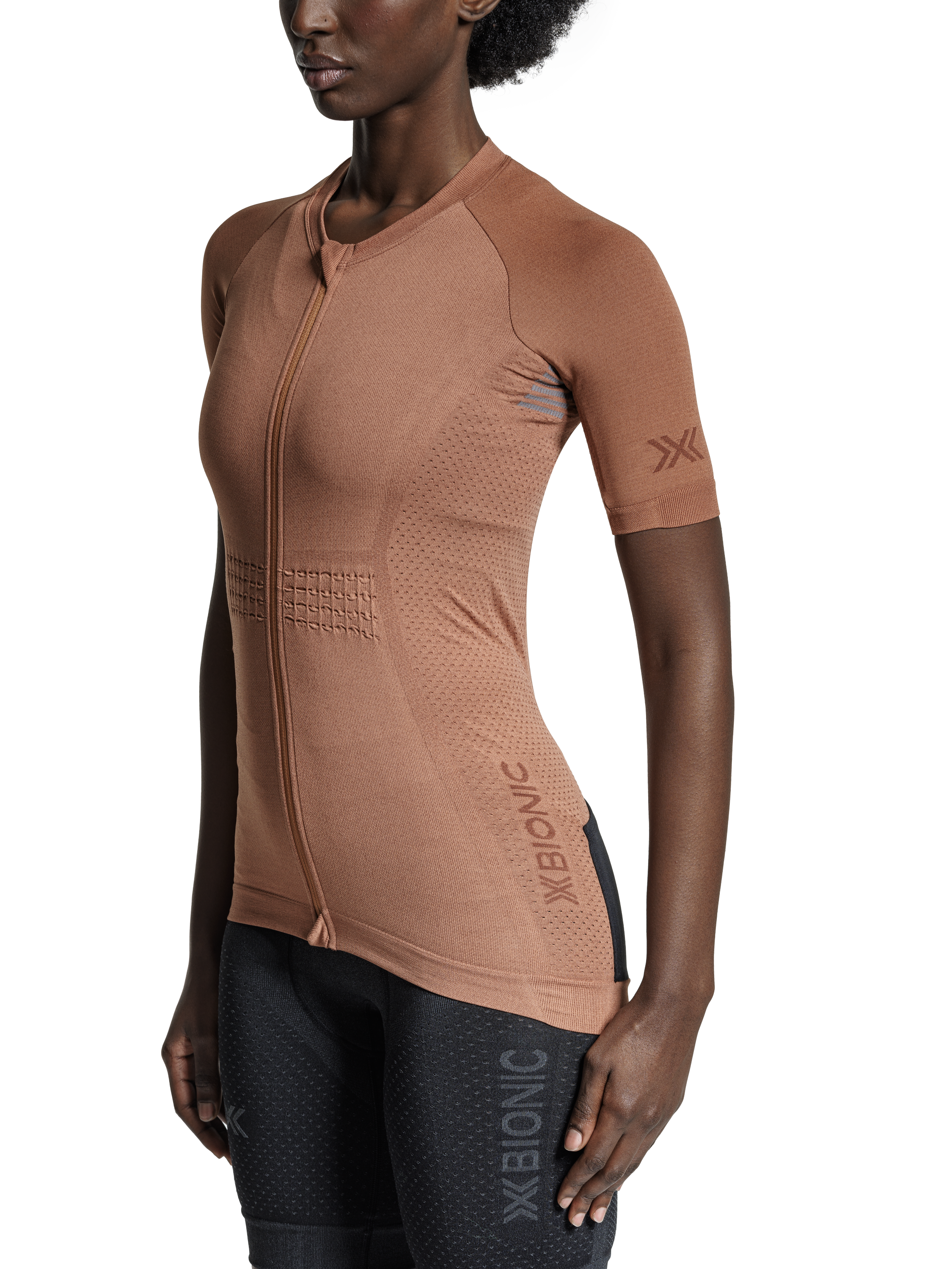 X-BIONIC XCEED RIDE JERSEY SS WMN - Dusty Rose Dark Dusty Rose - Zip Shirts - 20 of 25