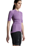 X-BIONIC XCEED RIDE JERSEY SS WMN - Heather Lavender Night - Zip Shirts - 5 of 25