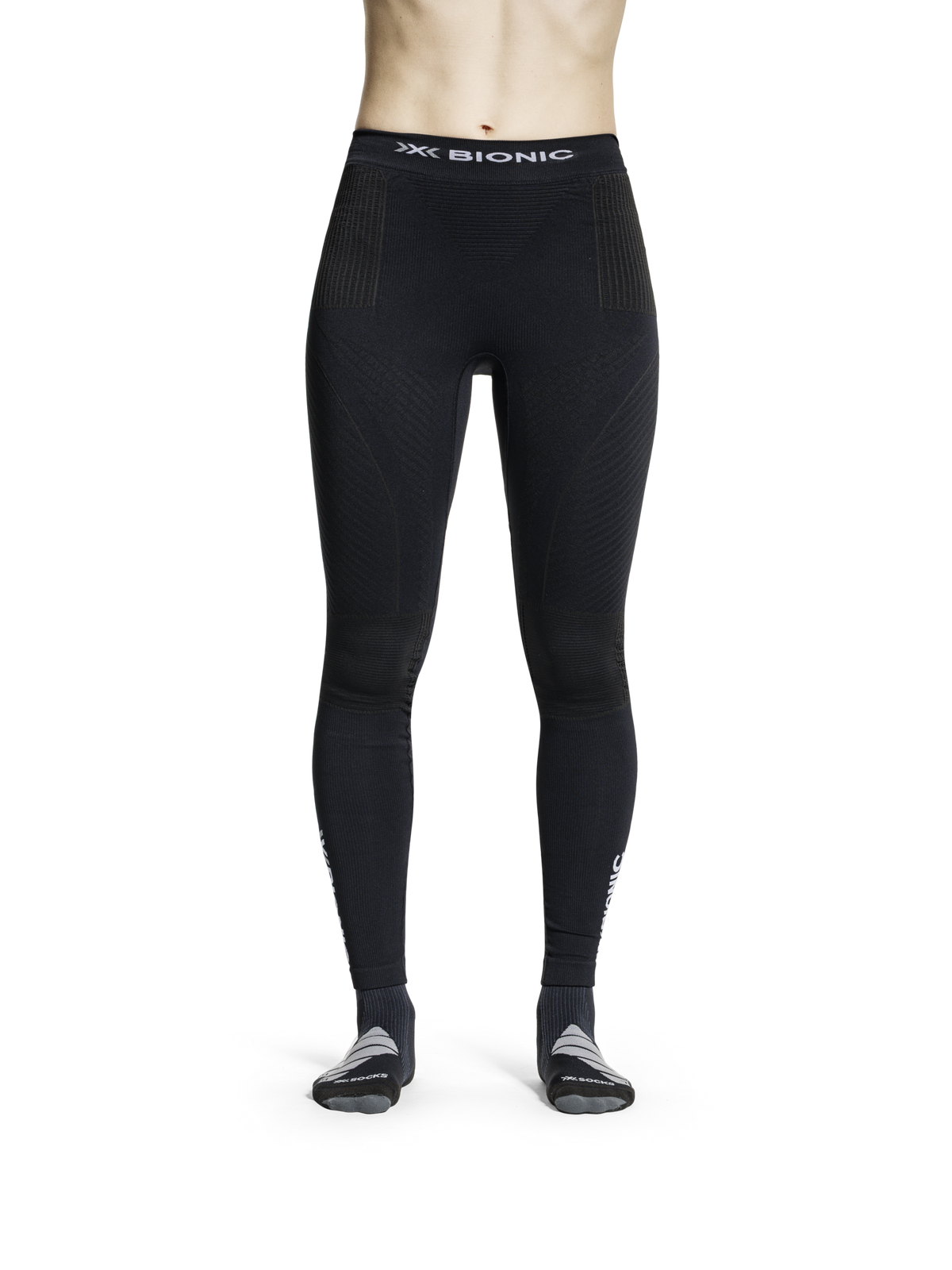 X-BIONIC ENERGY ACCUMULATOR 4.0 PANTS WMN - Opal Black Arctic White - Pants - 3 of 50