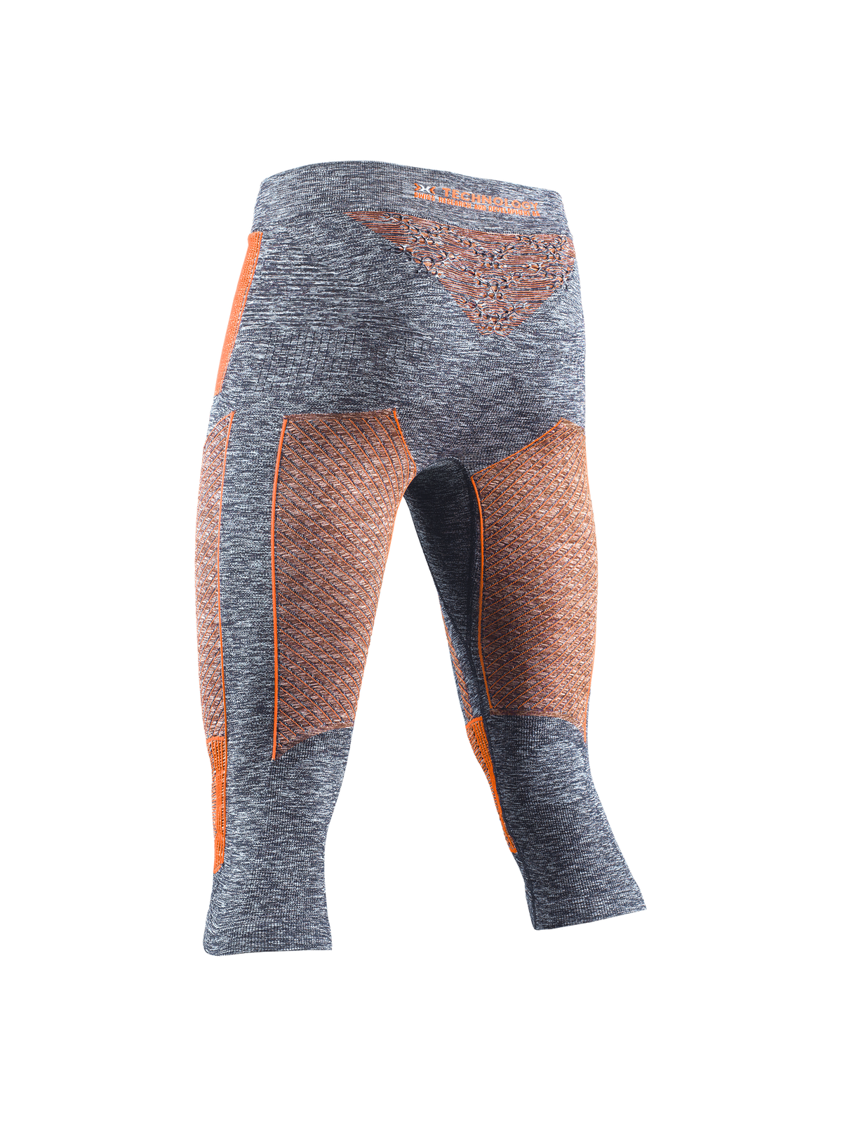X-BIONIC ENERGY ACCUMULATOR 4.0 MELANGE PANTS 3/4 MEN - Grey Melange Orange - 3/4 Pants - 2 of 4