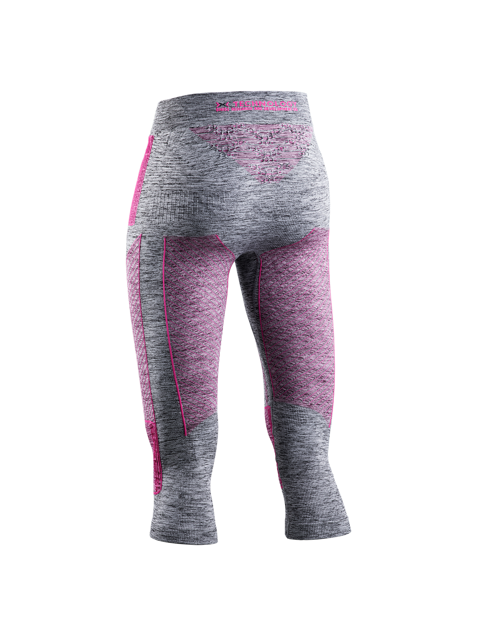 X-BIONIC ENERGY ACCUMULATOR 4.0 MELANGE PANTS 3/4 WMN - Grey Melange Pink - 3/4 Pants - 2 of 2