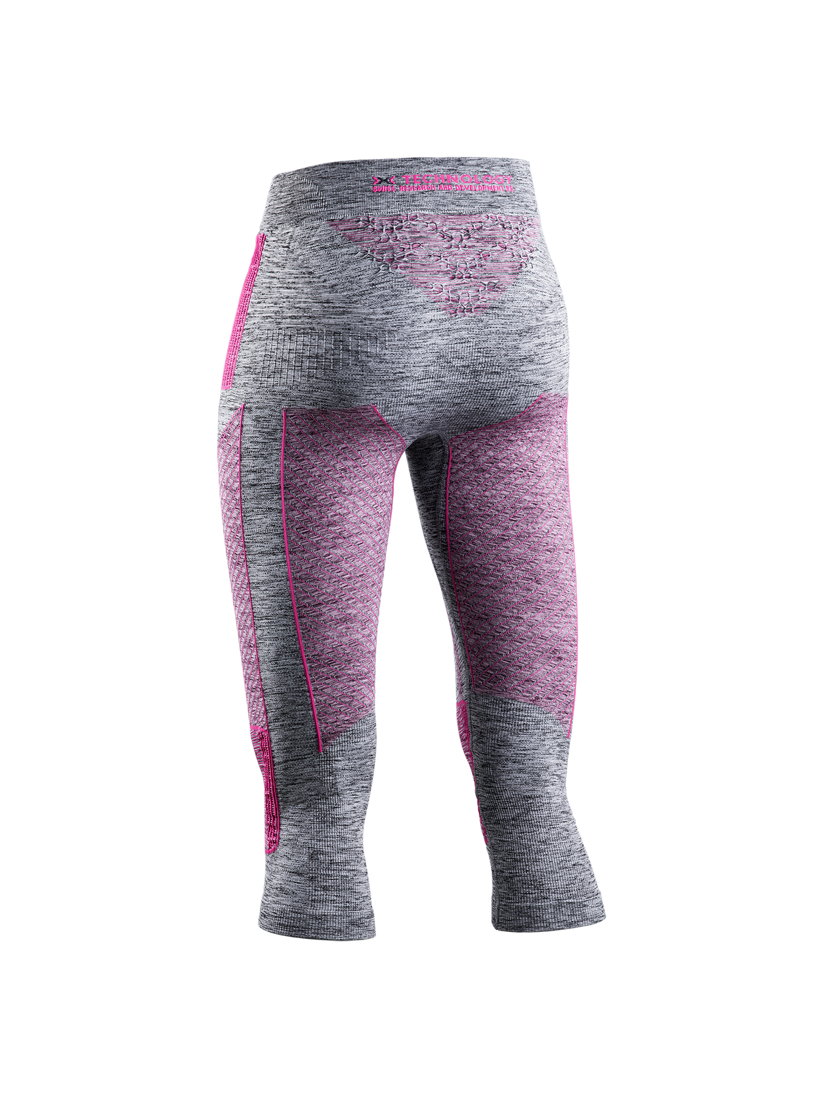 X-BIONIC ENERGY ACCUMULATOR 4.0 MELANGE PANTS 3/4 WMN - Grey Melange Pink - 3/4 Pants - 2 of 2