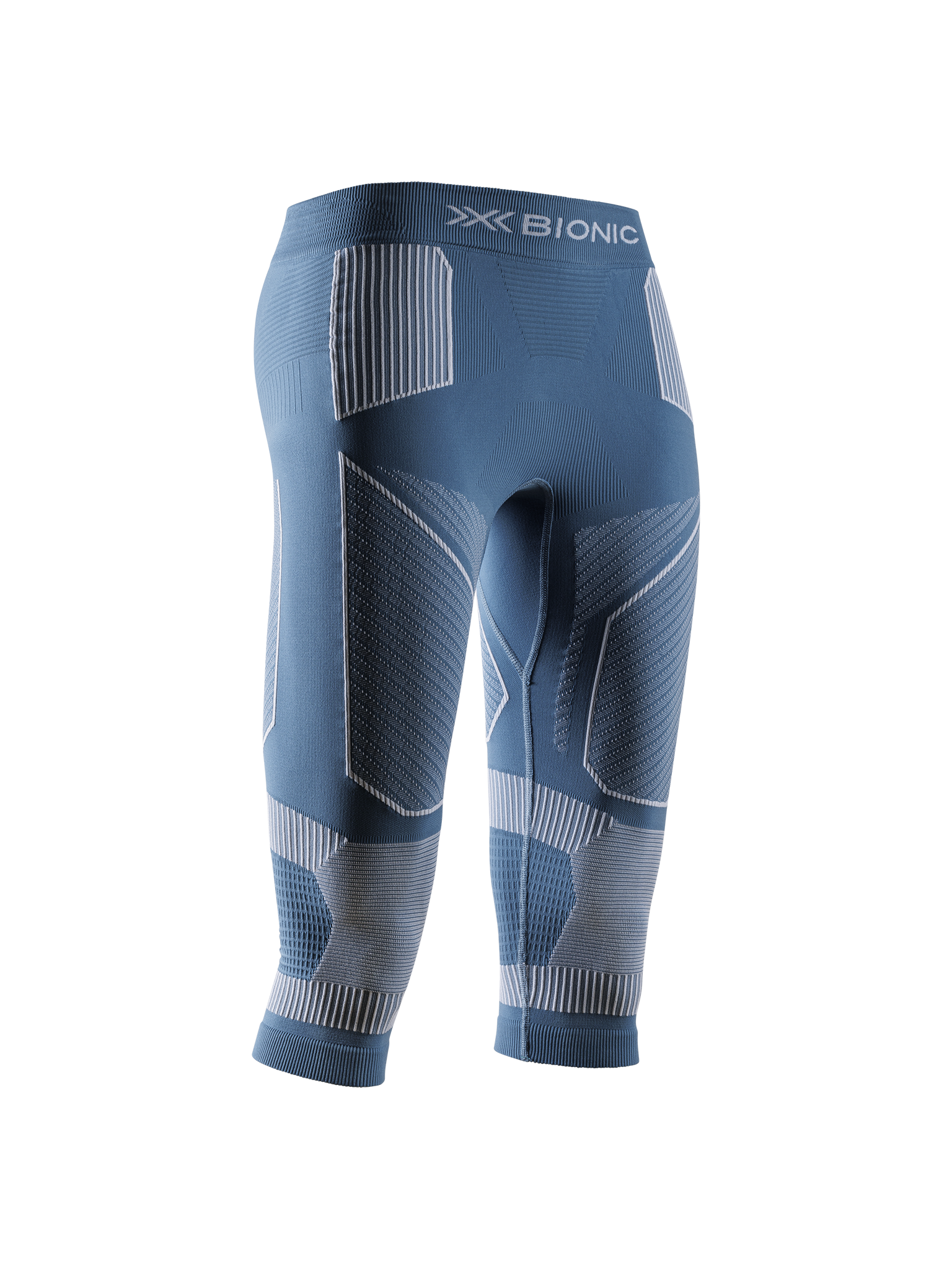 X-BIONIC ENERGY ACCUMULATOR LIGHT PANTS 3/4 WMN - Mineral Blue Arctic White - 3/4 Pants - 1 of 9