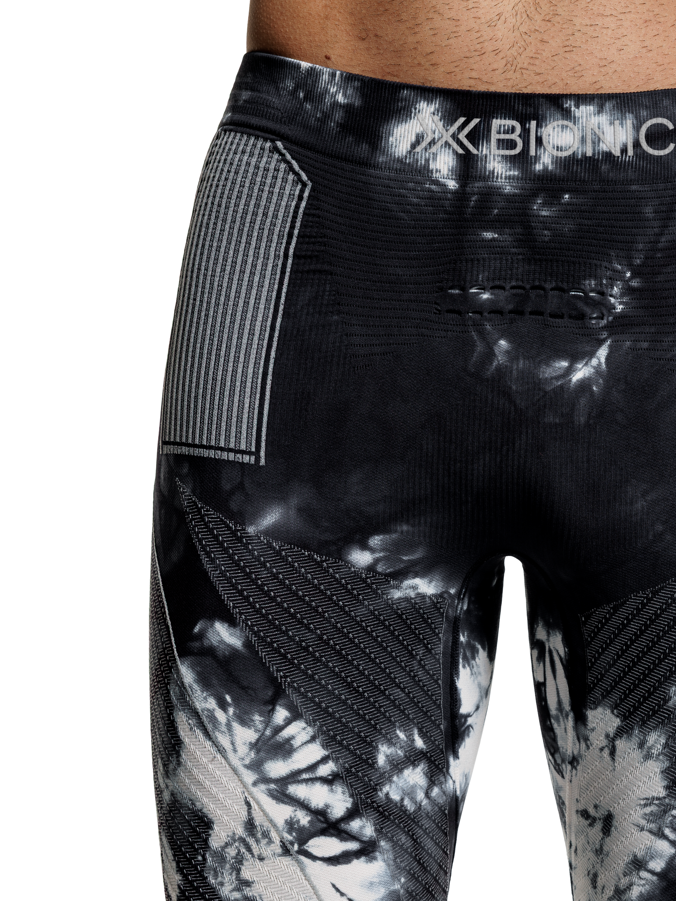 X-BIONIC ENERGY ACCUMULATOR 4.0 PANTS 3/4 - Tiedye X Black X White - 3/4 Pants - 4 of 8