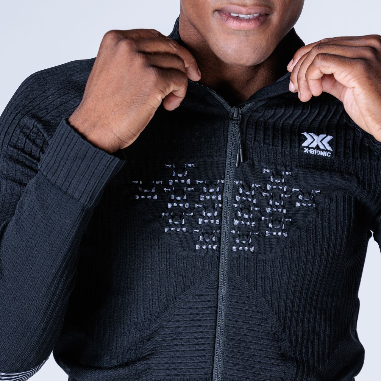 X-BIONIC ENERGY ACCUMULATOR 4.0 TRANSMISSION LAYER FULL ZIP MEN - Opal Black Arctic White - Midlayers - 4 of 4