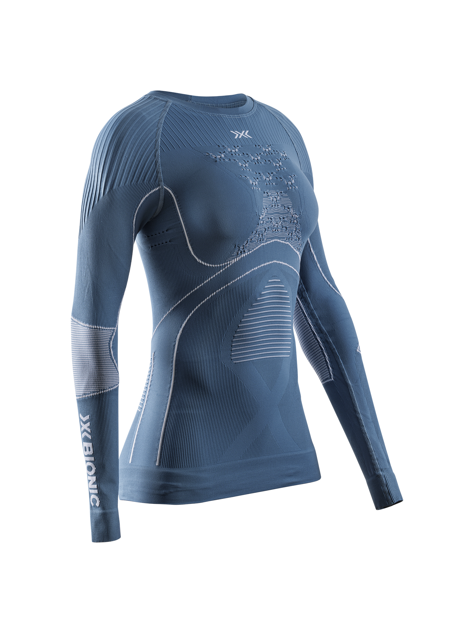 X-BIONIC ENERGY ACCUMULATOR 4.0 SHIRT LG SL WMN - Mineral Blue Arctic White - Longsleeves - 24 of 50