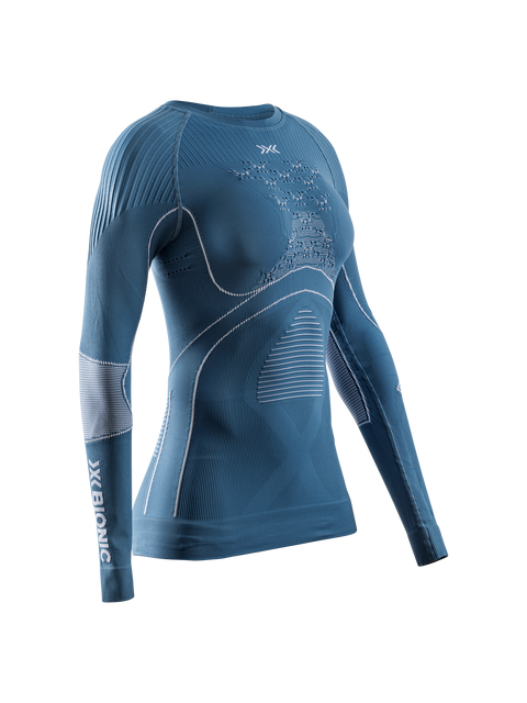 X-BIONIC ENERGY ACCUMULATOR 4.0 SHIRT LG SL WMN - Mineral Blue Arctic White - Longsleeves - 25 of 50
