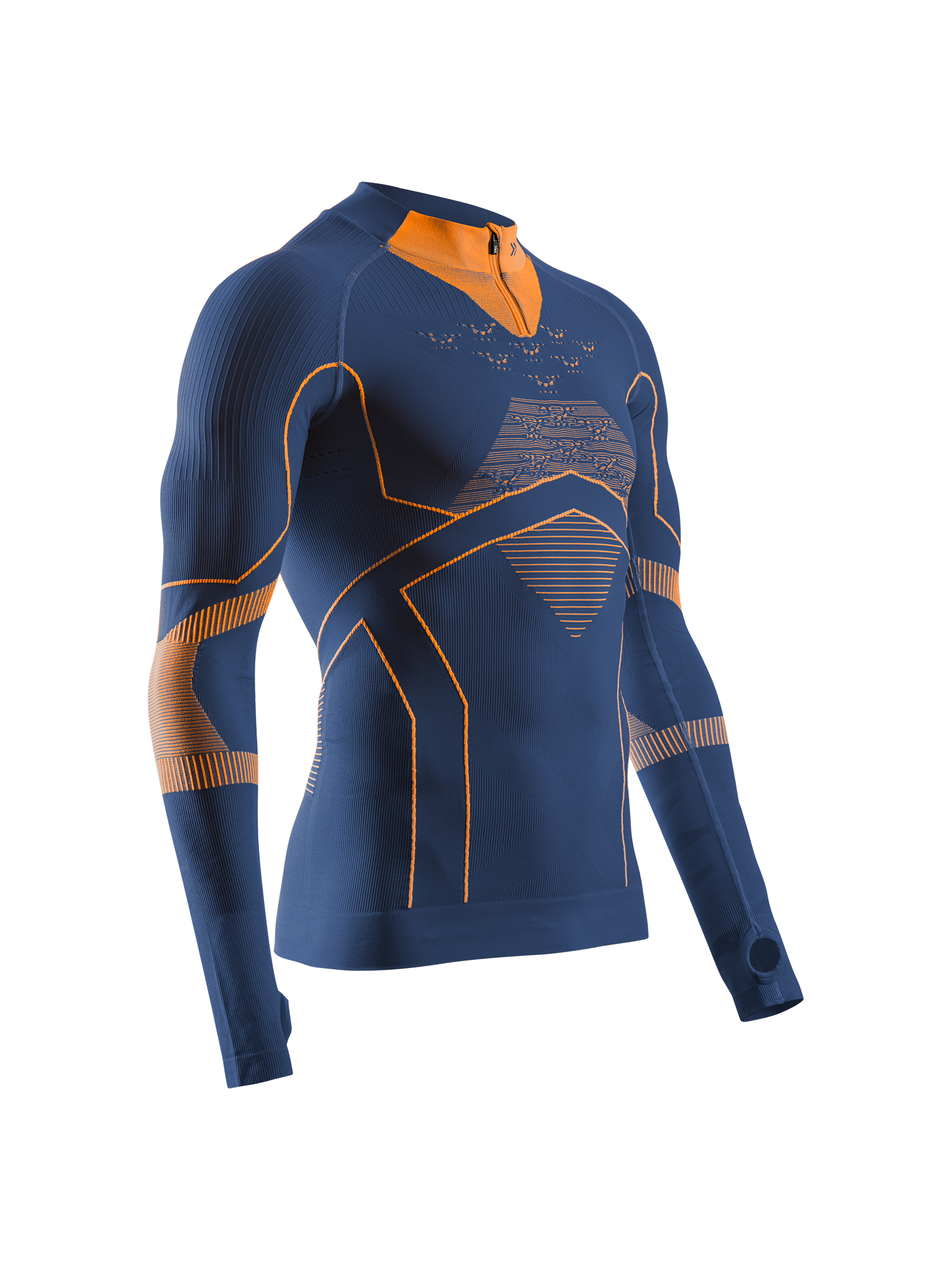 X-BIONIC ENERGY ACCUMULATOR LIGHT SHIRT LS 1/2 ZIP MEN - Marine Orange - Longsleeves - 1 of 14