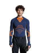 X-BIONIC ENERGY ACCUMULATOR LIGHT SHIRT LS 1/2 ZIP MEN - Marine Orange - Longsleeves - 7 of 14