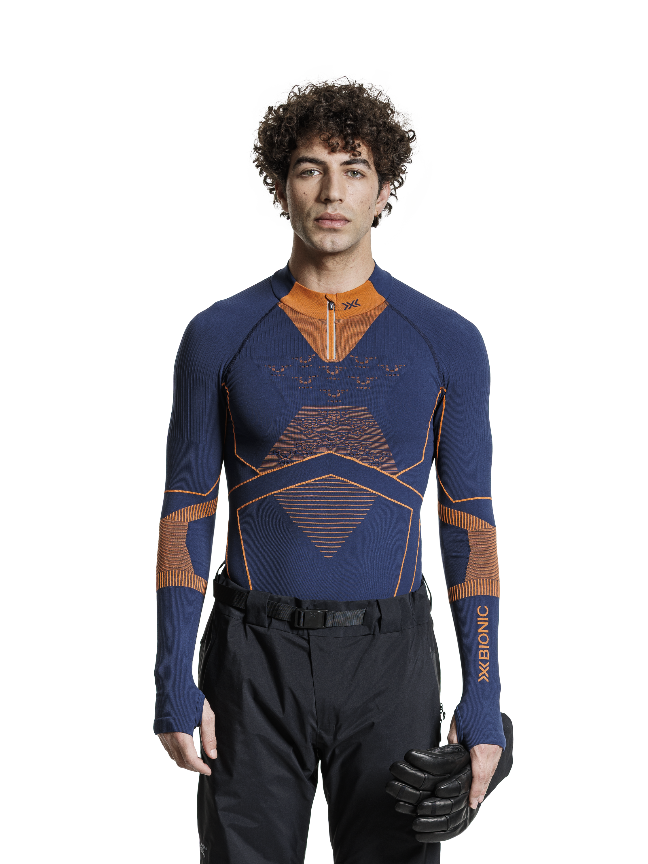 X-BIONIC ENERGY ACCUMULATOR LIGHT SHIRT LS 1/2 ZIP MEN - Marine Orange - Longsleeves - 7 of 14