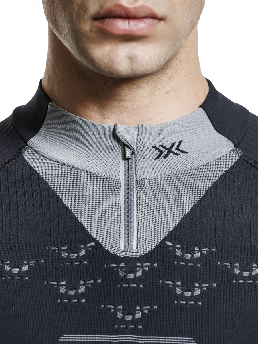 X-BIONIC ENERGY ACCUMULATOR LIGHT SHIRT LS 1/2 ZIP MEN - X Black Light Grey - Longsleeves - 10 of 14