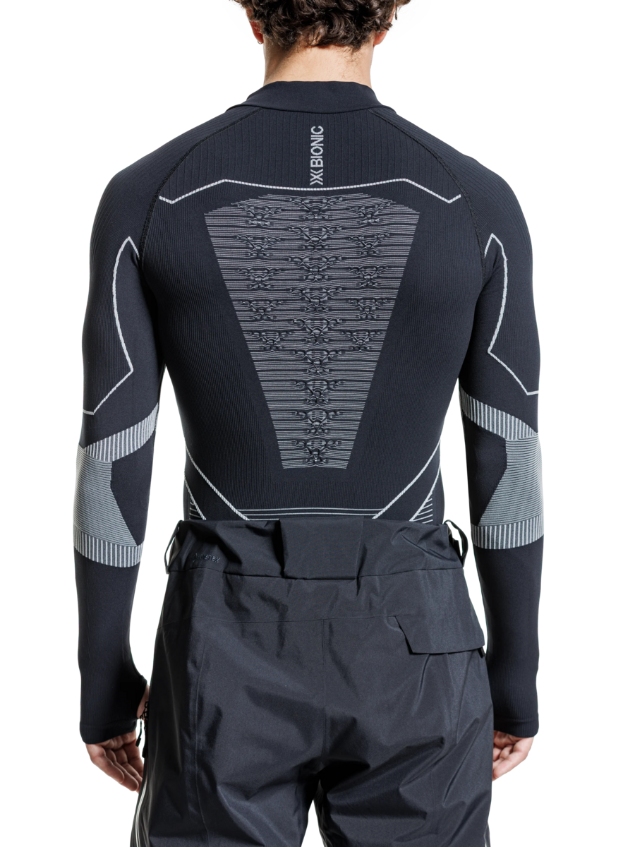 X-BIONIC ENERGY ACCUMULATOR LIGHT SHIRT LS 1/2 ZIP MEN - X Black Light Grey - Longsleeves - 13 of 14