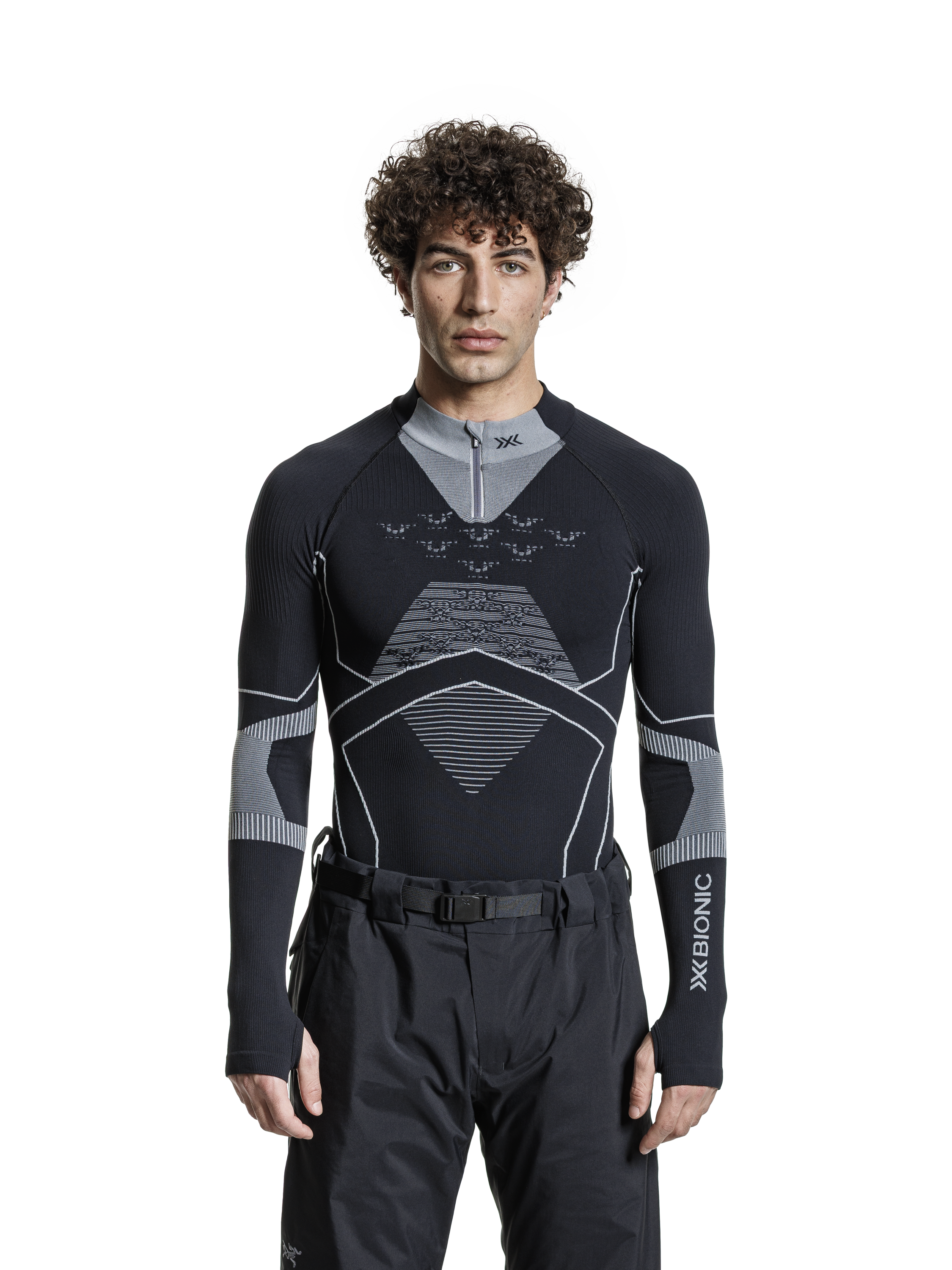 X-BIONIC ENERGY ACCUMULATOR LIGHT SHIRT LS 1/2 ZIP MEN - X Black Light Grey - Longsleeves - 14 of 14