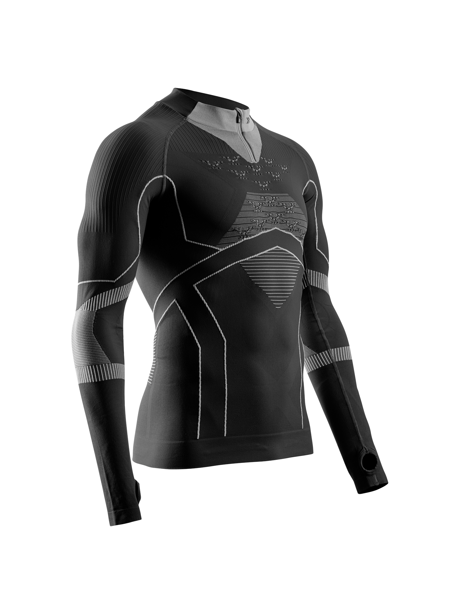 X-BIONIC ENERGY ACCUMULATOR LIGHT SHIRT LS 1/2 ZIP MEN - X Black Light Grey - Longsleeves - 8 of 14