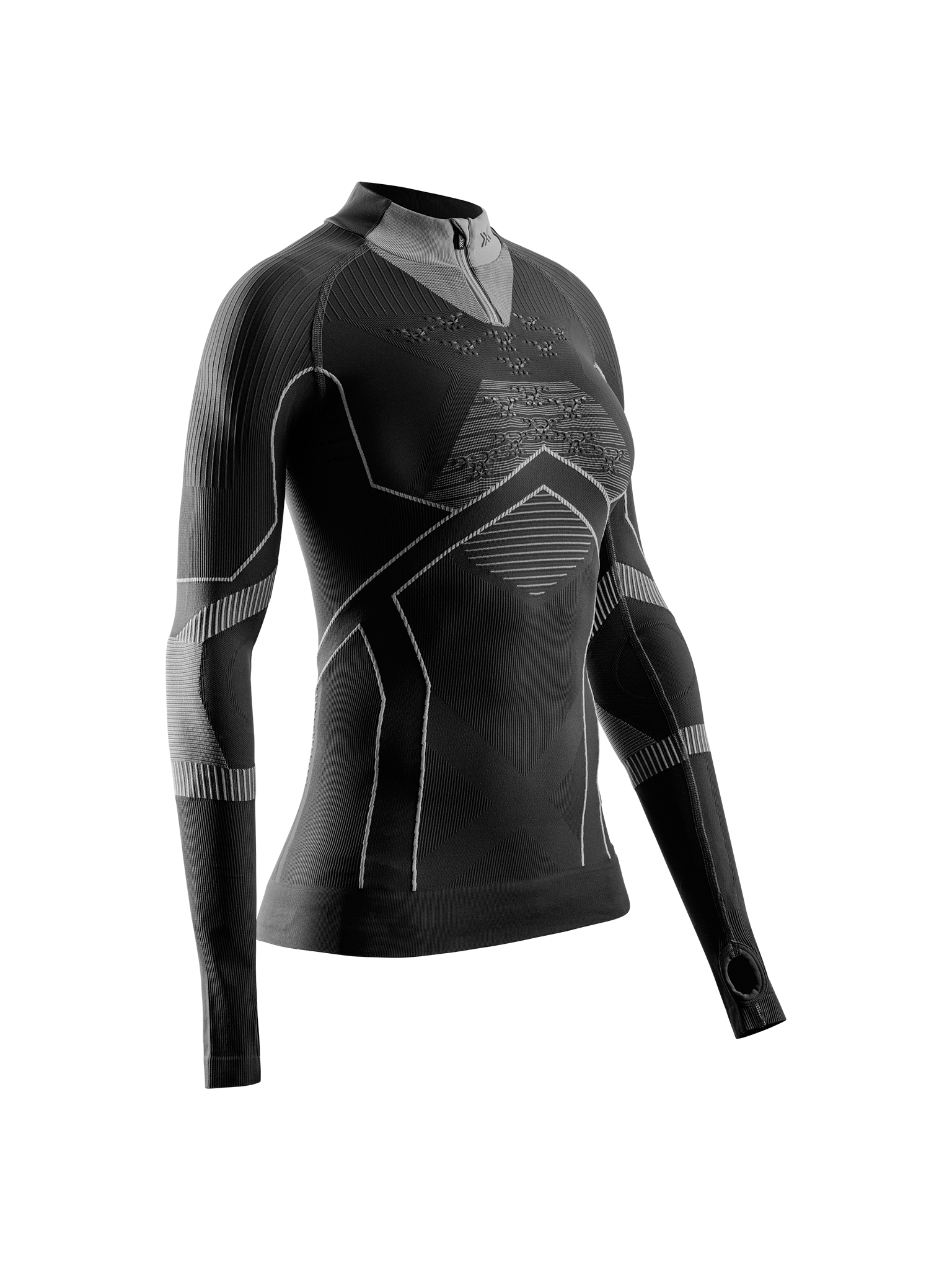 X-BIONIC ENERGY ACCUMULATOR LIGHT SHIRT LS 1/2 ZIP WMN - X Black Light Grey - Longsleeves - 7 of 9