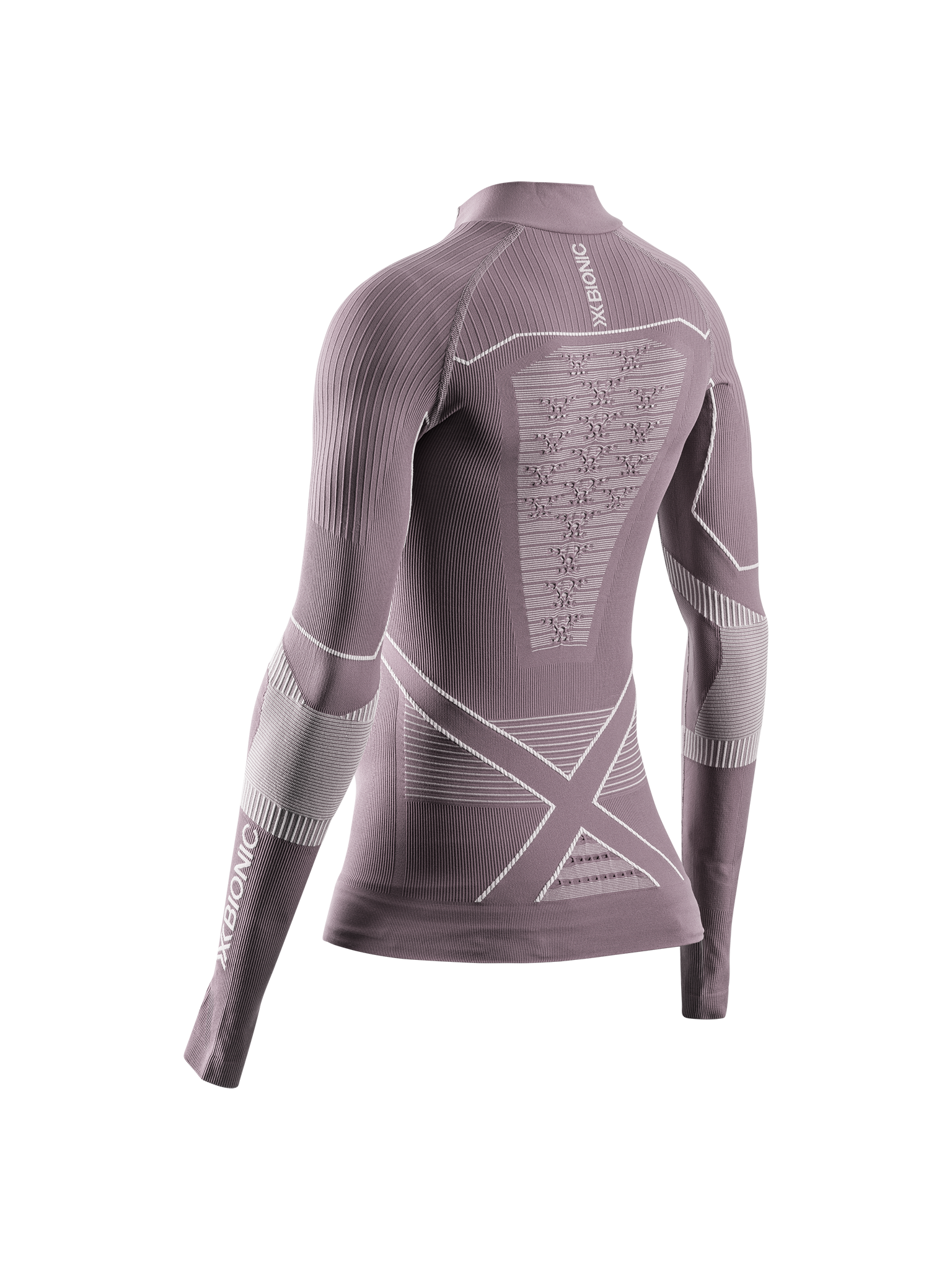 X-BIONIC ENERGY ACCUMULATOR LIGHT SHIRT LS 1/2 ZIP WMN - Dusty Lavender Arctic White - Longsleeves - 5 of 9