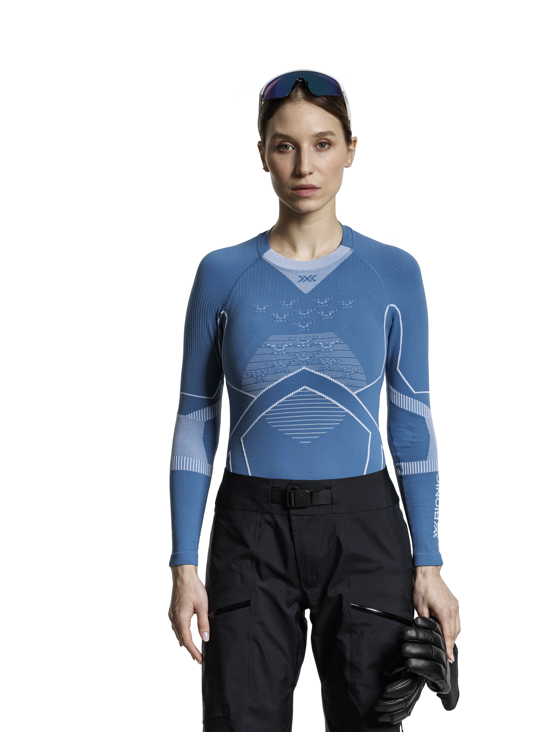 X-BIONIC ENERGY ACCUMULATOR LIGHT SHIRT LS WMN - Mineral Blue Arctic White - Longsleeves - 3 of 9