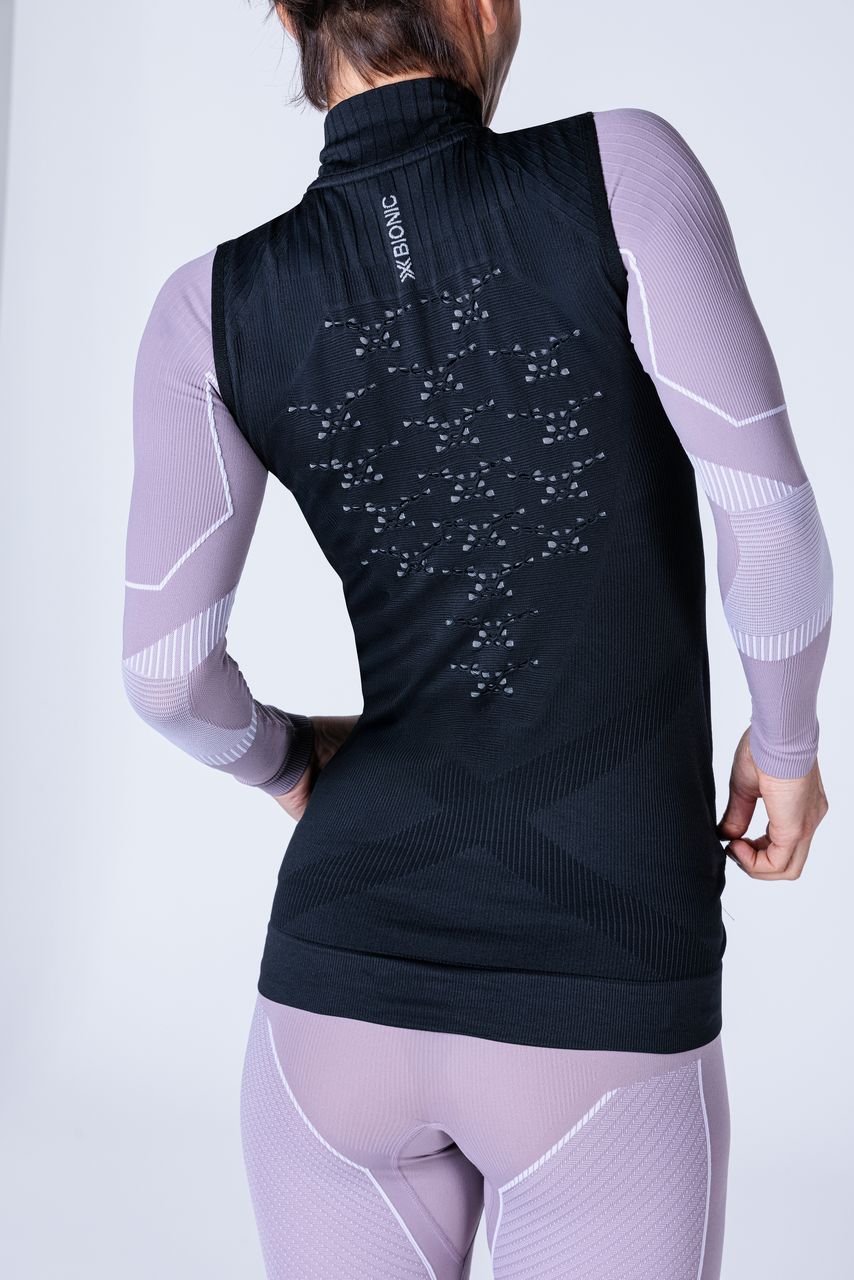 X-BIONIC ENERGY ACCUMULATOR LIGHT FULL ZIP VEST WMN - X Black Light Grey - Vests - 4 of 6