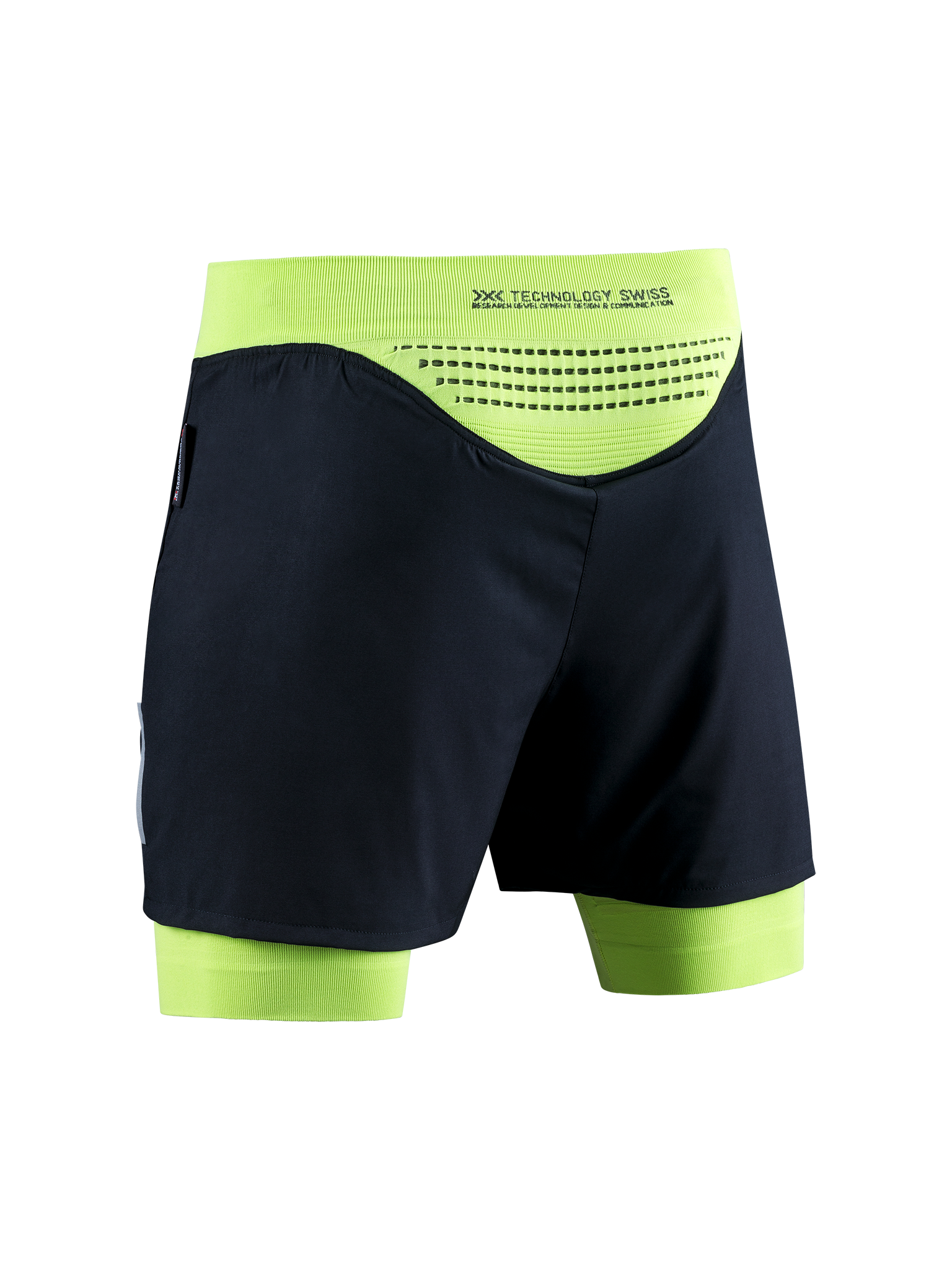 X-BIONIC EFFEKTOR 4D RUNNING STREAMLITE SHORTS MEN - Opal Black Effektor Green - Hybrid Shorts - 2 of 4