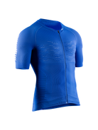 X-BIONIC EFFEKTOR 4D CYCLING ZIP SHIRT SH SL MEN - Blue Blossom Arctic White - Zip Shirts - 1 of 2