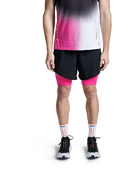 X-BIONIC EFFEKTOR 2IN1 SHORTS MEN - X Black Neo Pink - Hybrid Shorts - 3 of 8