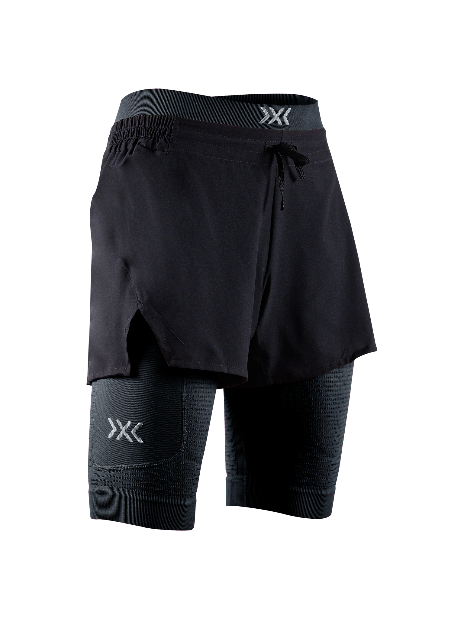 X-BIONIC EFFEKTOR 2IN1 SHORTS WMN - X Black X Black - Hybrid Shorts - 6 of 8