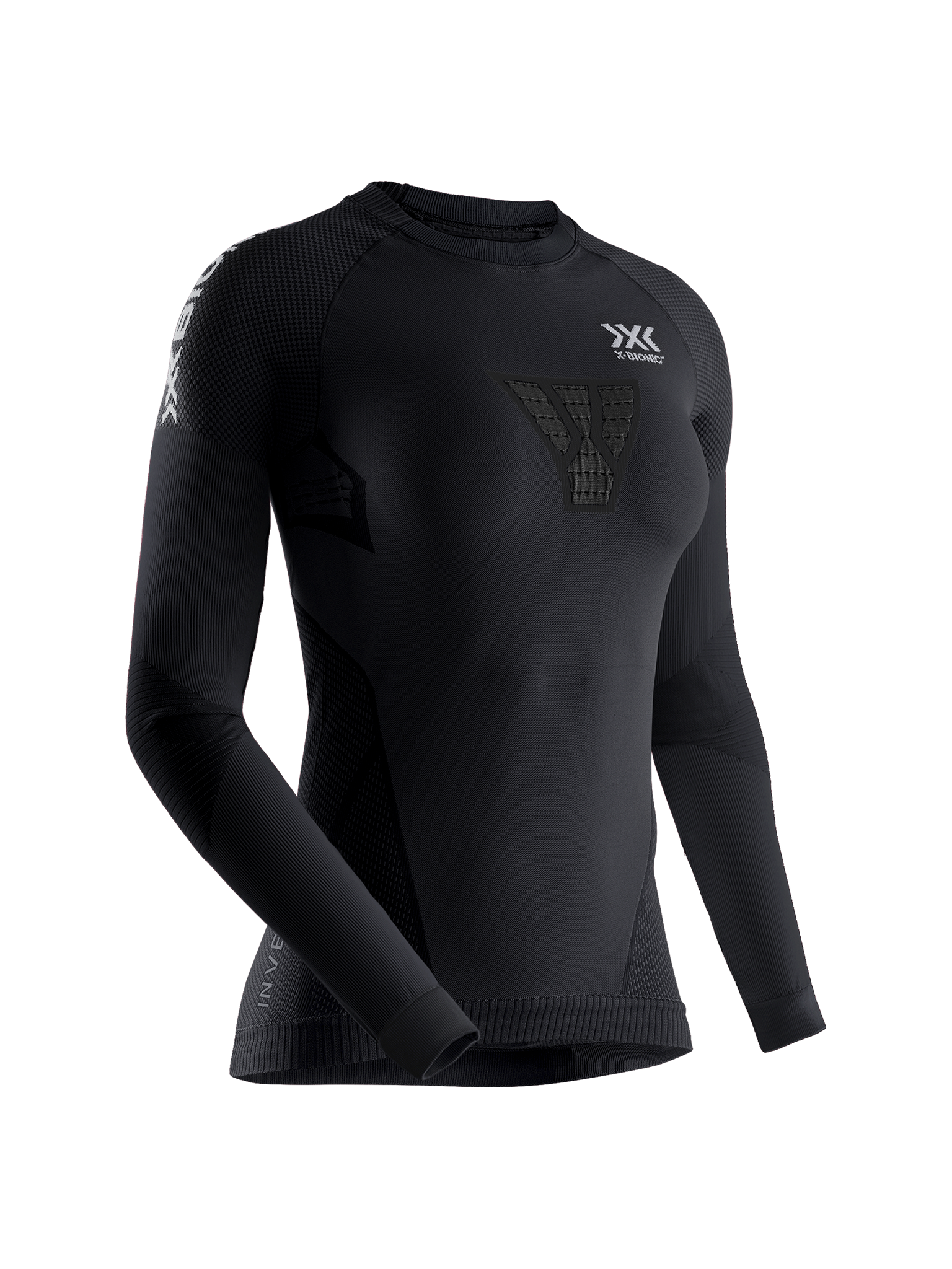 X-BIONIC INVENT 4.0 RUNNING SHIRT LG SL WMN - Black Charcoal - Longsleeves - 1 of 2