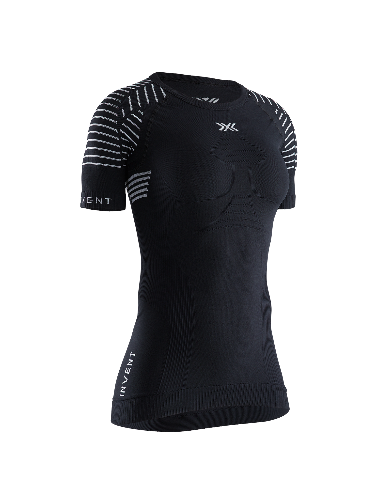 X-BIONIC INVENT 4.0 LT SHIRT SH SL WOMEN - Opal Black Arctic White - T-Shirts - 1 of 7