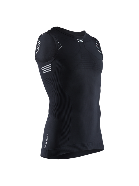 X-BIONIC INVENT 4.0 LT SINGLET MEN - Opal Black Arctic White - Tanks - 1 of 12
