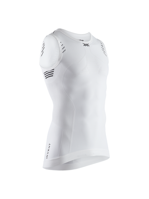 X-BIONIC INVENT 4.0 LT SINGLET MEN - Arctic White Opal Black - Tanks - 7 of 12
