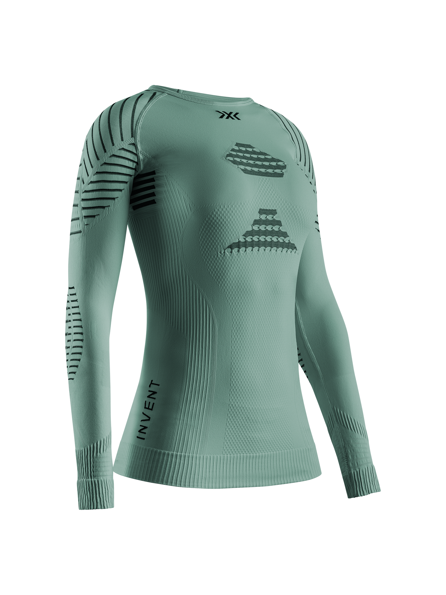 X-BIONIC INVENT 4.0 SHIRT LG SL WMN - Sage Green Optical White - Longsleeves - 9 of 11