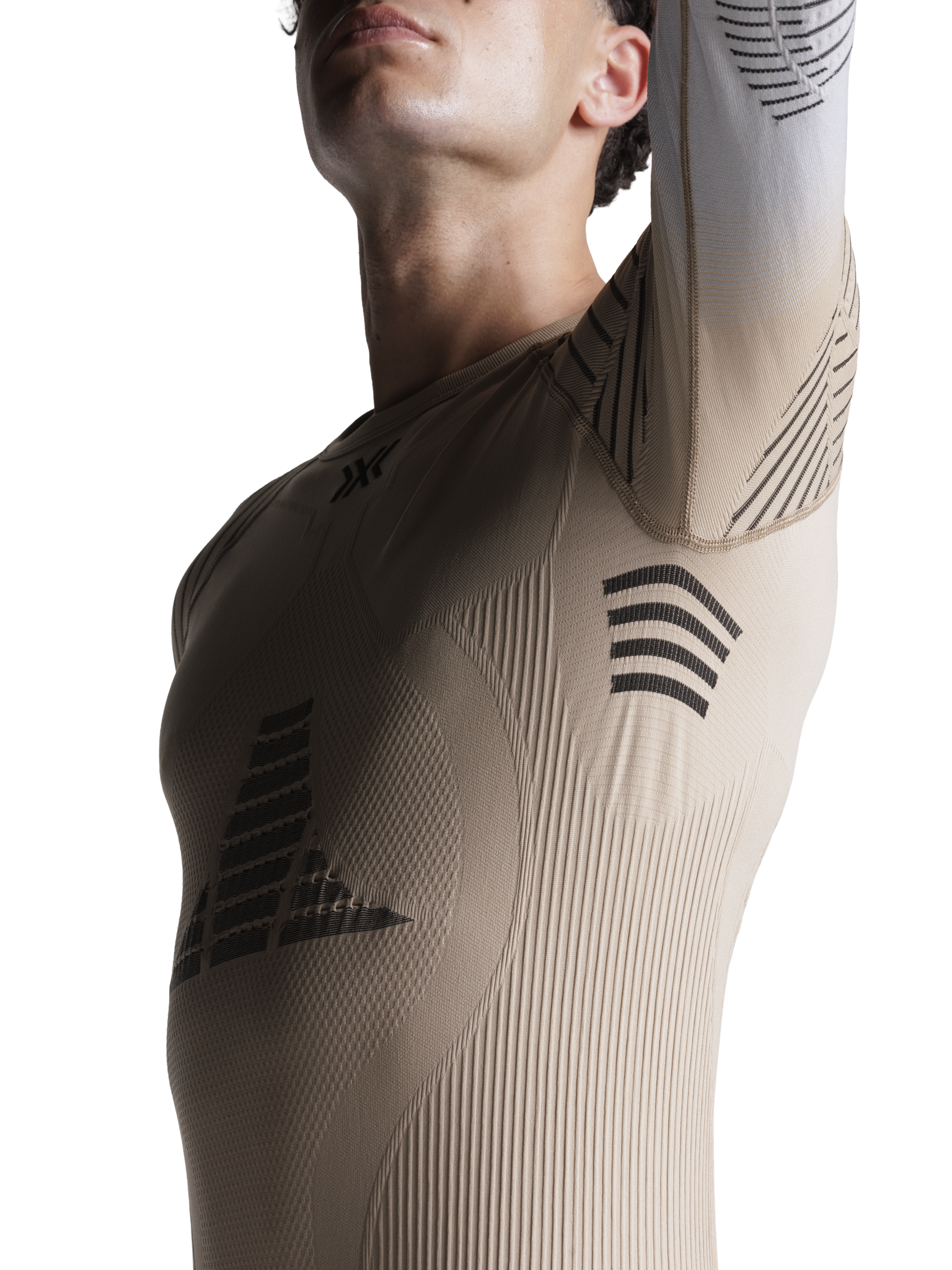 X-BIONIC INVENT GRAPHICS SHIRT LS MEN - Sand Light Grey Grey - Longsleeves - 25 of 26