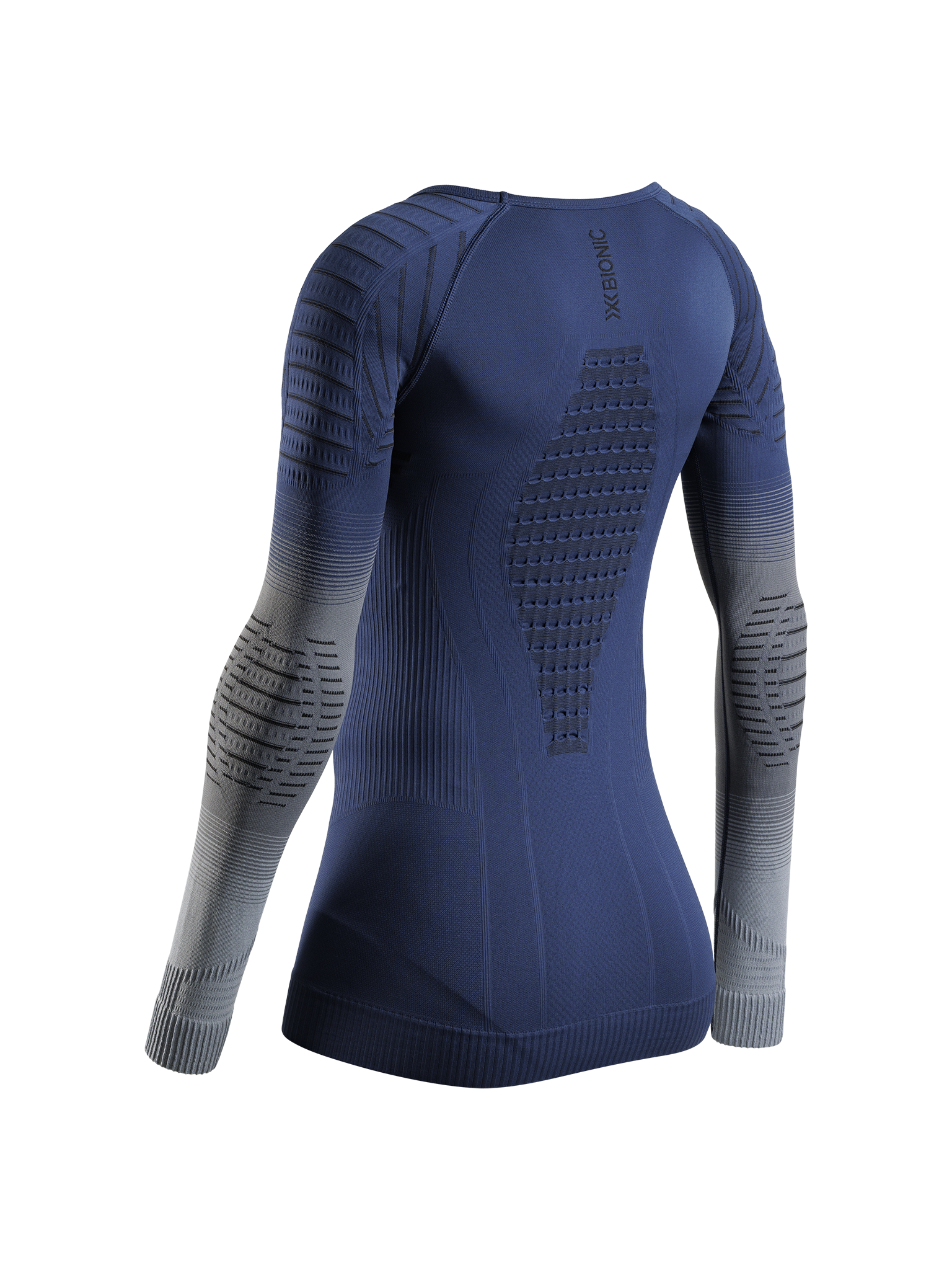 X-BIONIC INVENT GRAPHICS SHIRT LS WMN - Marine Grey Light Grey - Longsleeves - 11 of 11