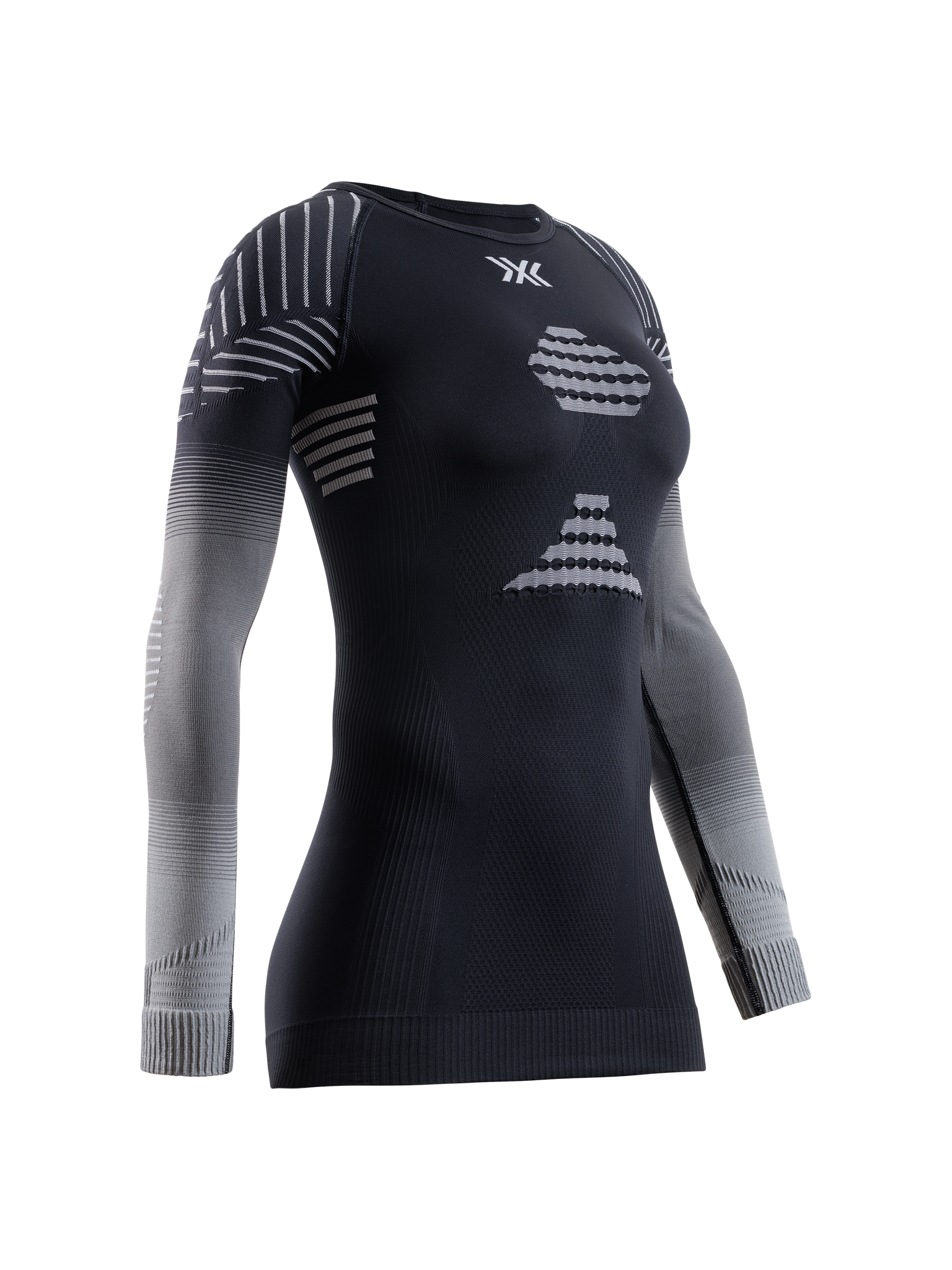 X-BIONIC INVENT GRAPHICS SHIRT LS WMN - X Black Grey Light Grey - Longsleeves - 1 of 11
