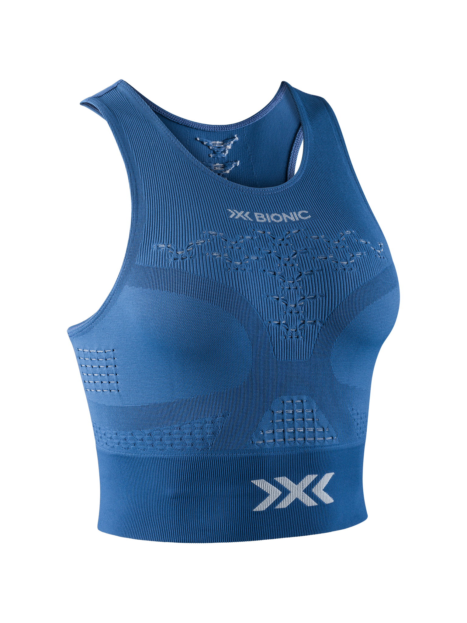 X-BIONIC ENERGIZER 4.0 FITNESS CROP TOP WMN - Jeans Blue Pearl Beige - T-Shirts - 1 of 2