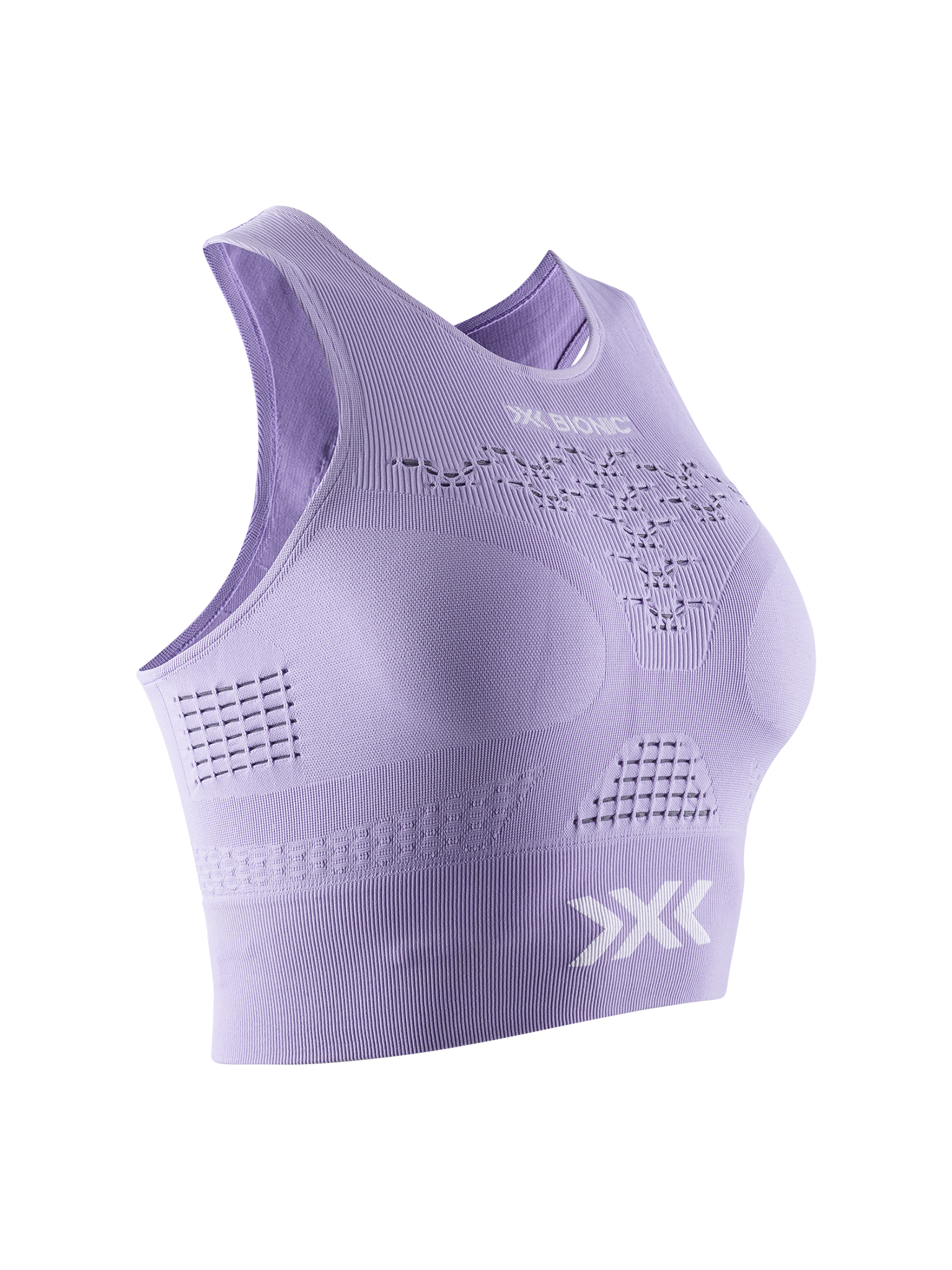 X-BIONIC ENERGIZER 4.0 FITNESS CROP TOP WMN - Bright Lavender White - T-Shirts - 4 of 6