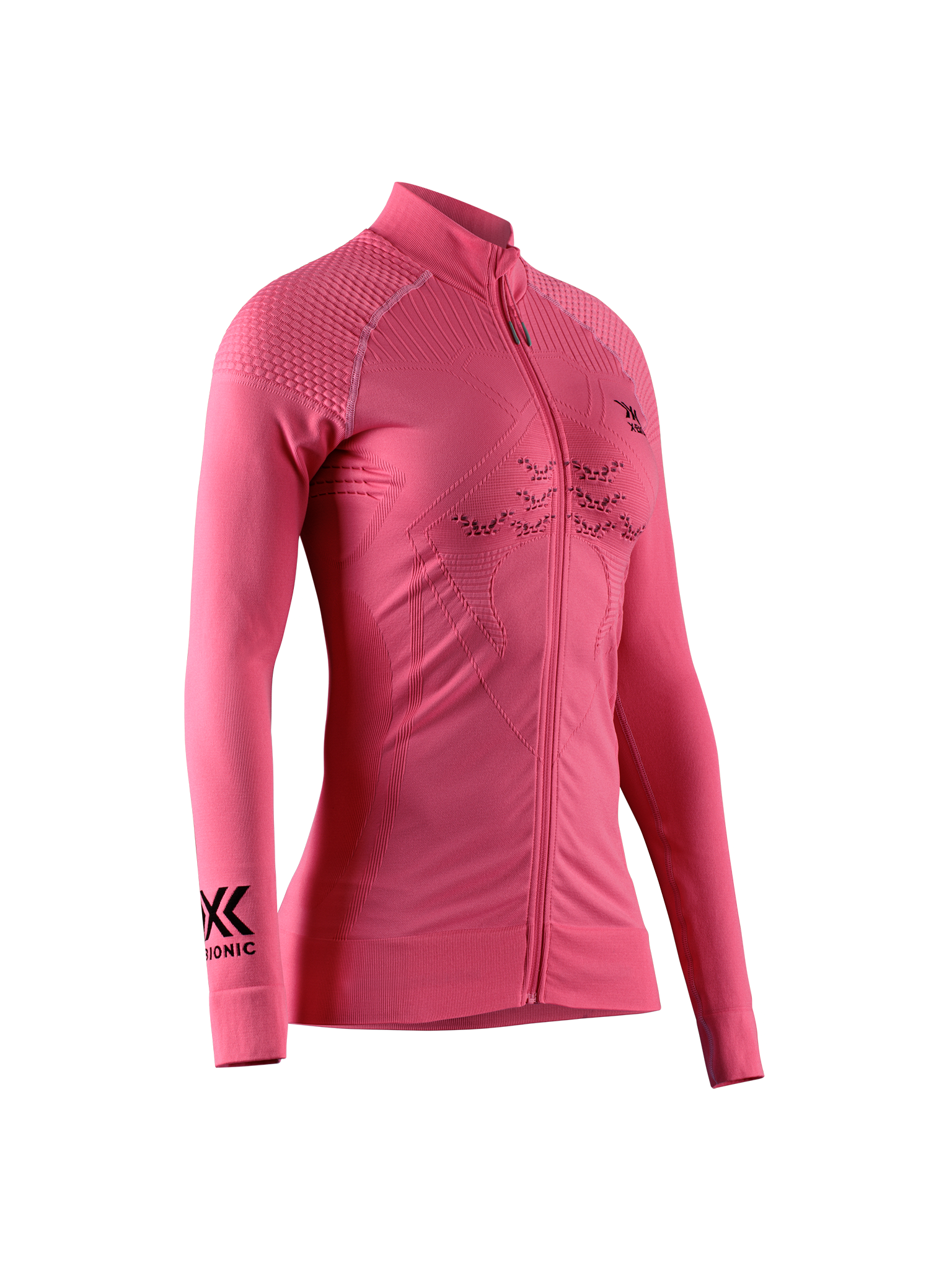 X-BIONIC ENERGIZER 4.0 TRANSMISSION LAYER FULL ZIP WMN - Neon Flamingo Anthracite - Midlayers - 3 of 4