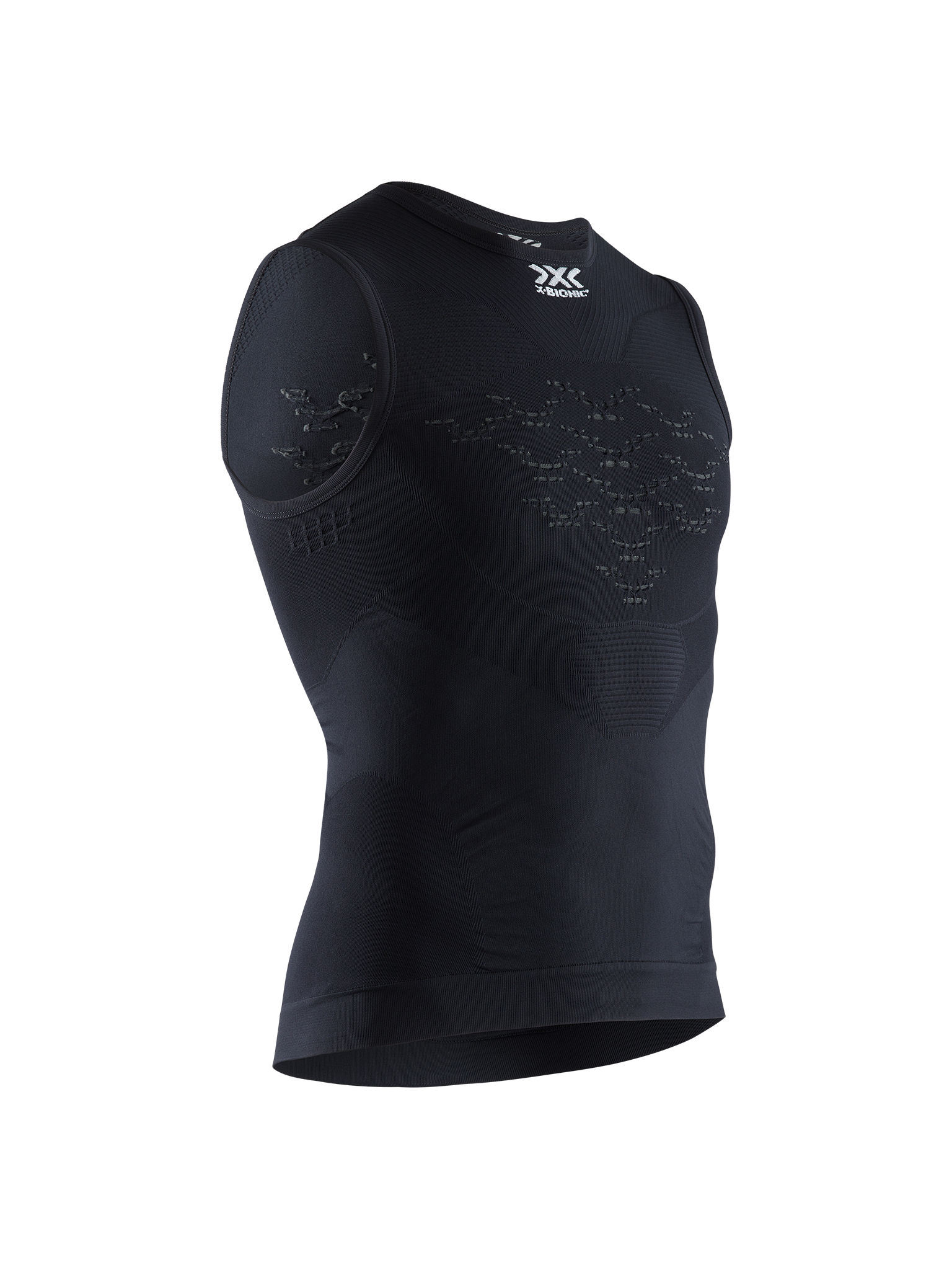 X-BIONIC ENERGIZER 4.0 LT SINGLET MEN - Opal Black Arctic White - Tanks - 3 of 5