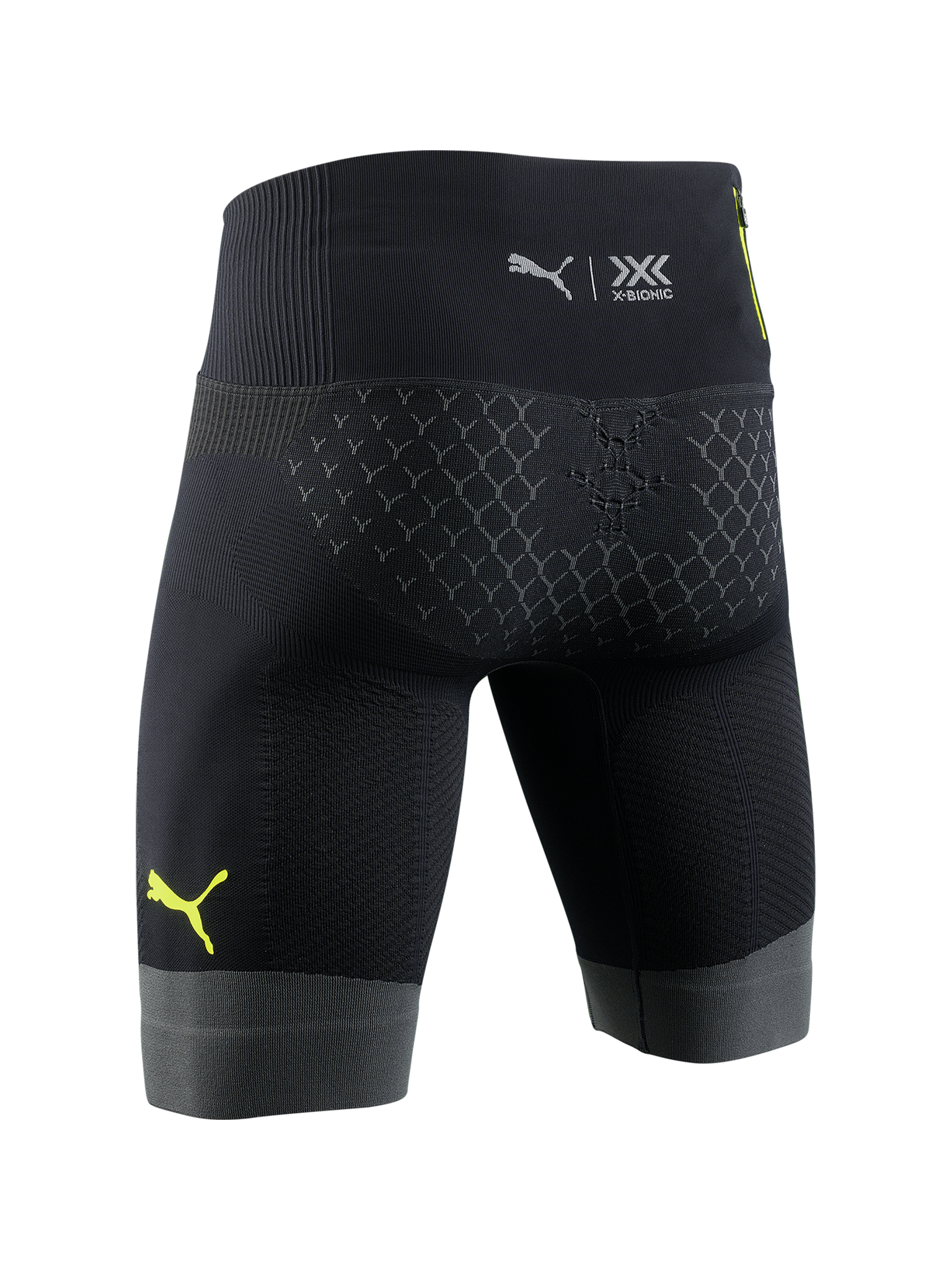 COLLAB PUMA | TWYCE RUN SHORTS MEN - Black Grey Yellow Alert - Shorts - 2 of 2