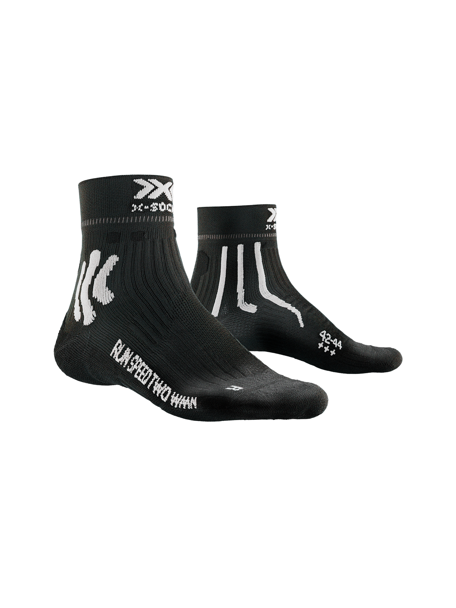 X-SOCKS RUN SPEED TWO 4.0 WMN - Opal Black Arctic White - Ankle - 1 of 8