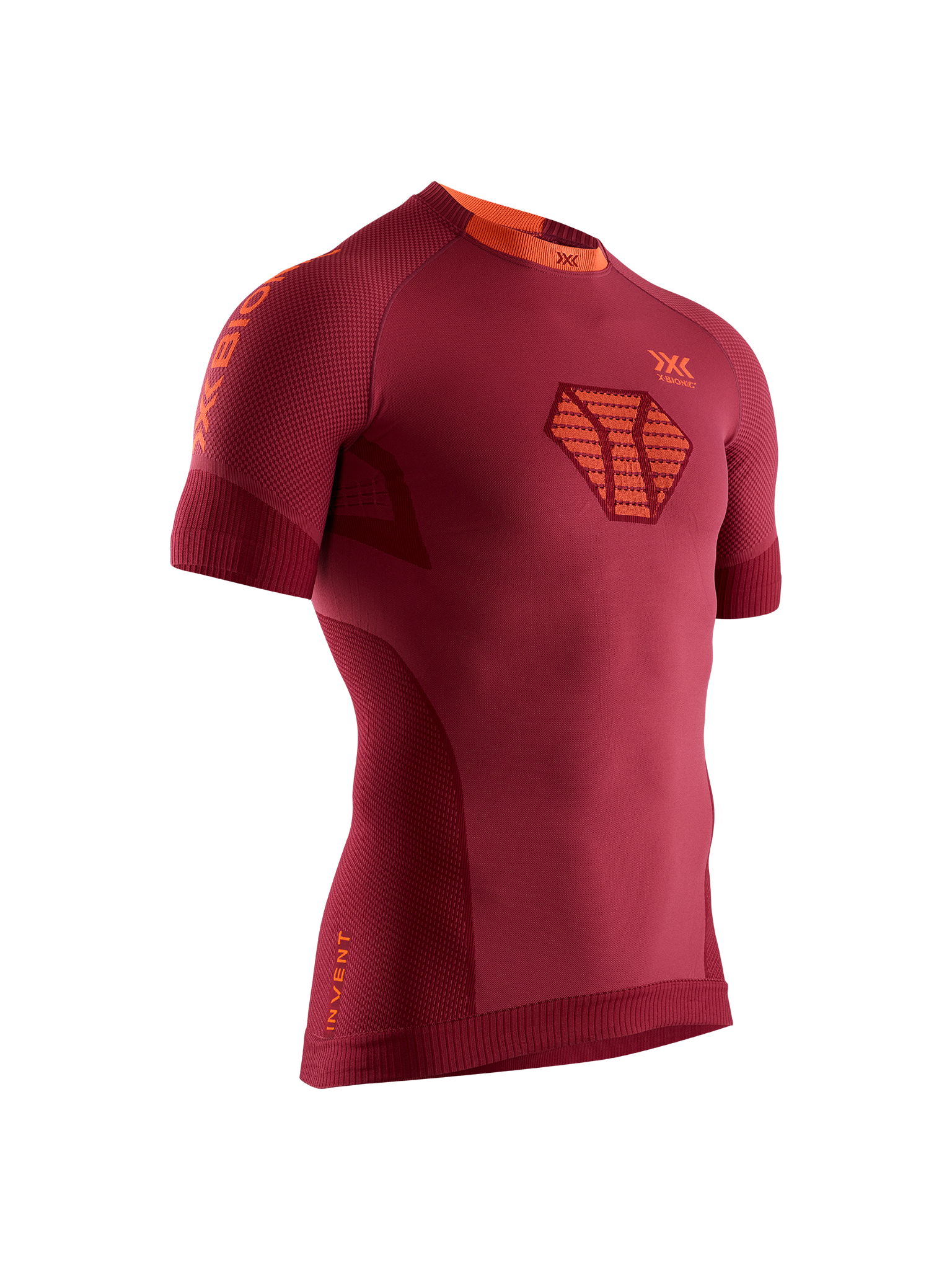 X-BIONIC INVENT 4.0 RUNNING SHIRT SH SL MEN - Namib Red Kurkuma Orange - T-Shirts - 5 of 6