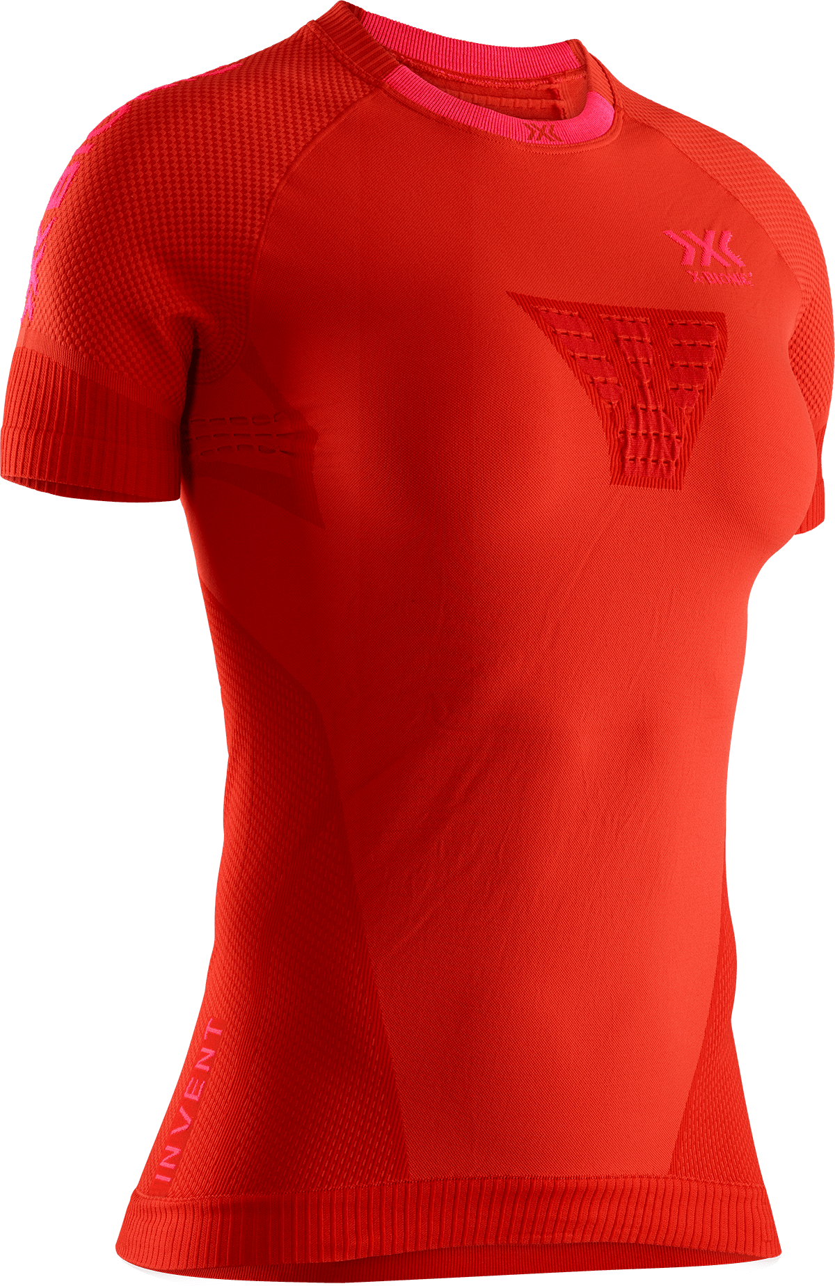 X-BIONIC INVENT 4.0 RUNNING SHIRT SH SL WMN - Sunset Orange Neon Flamingo - T-Shirts - 7 of 8