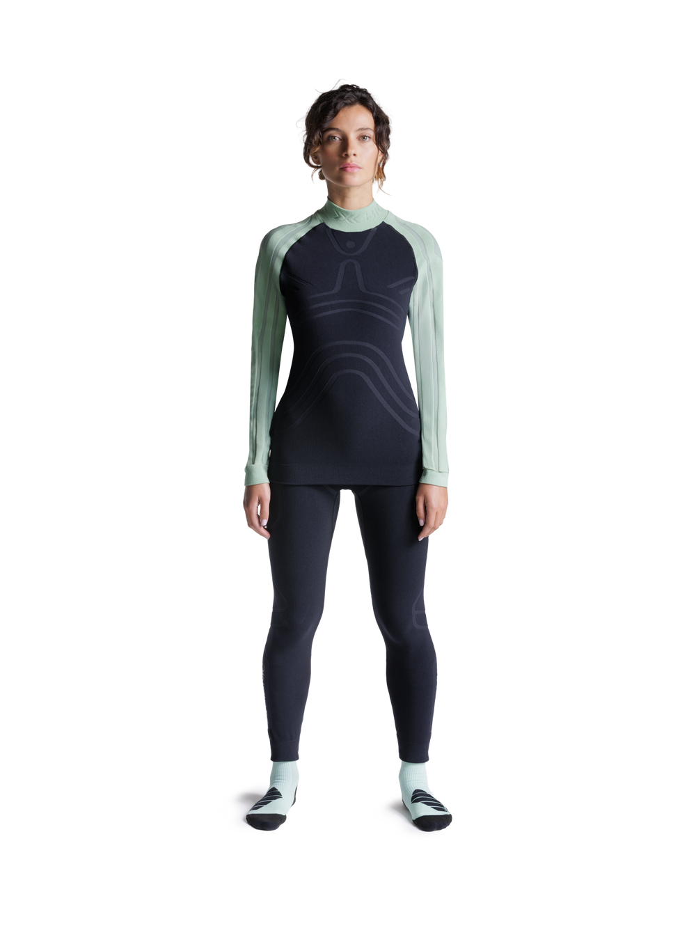 X-BIONIC HEATLOOP SHIRT LS WMN - Digital Lime X Black - Longsleeves - 6 of 19